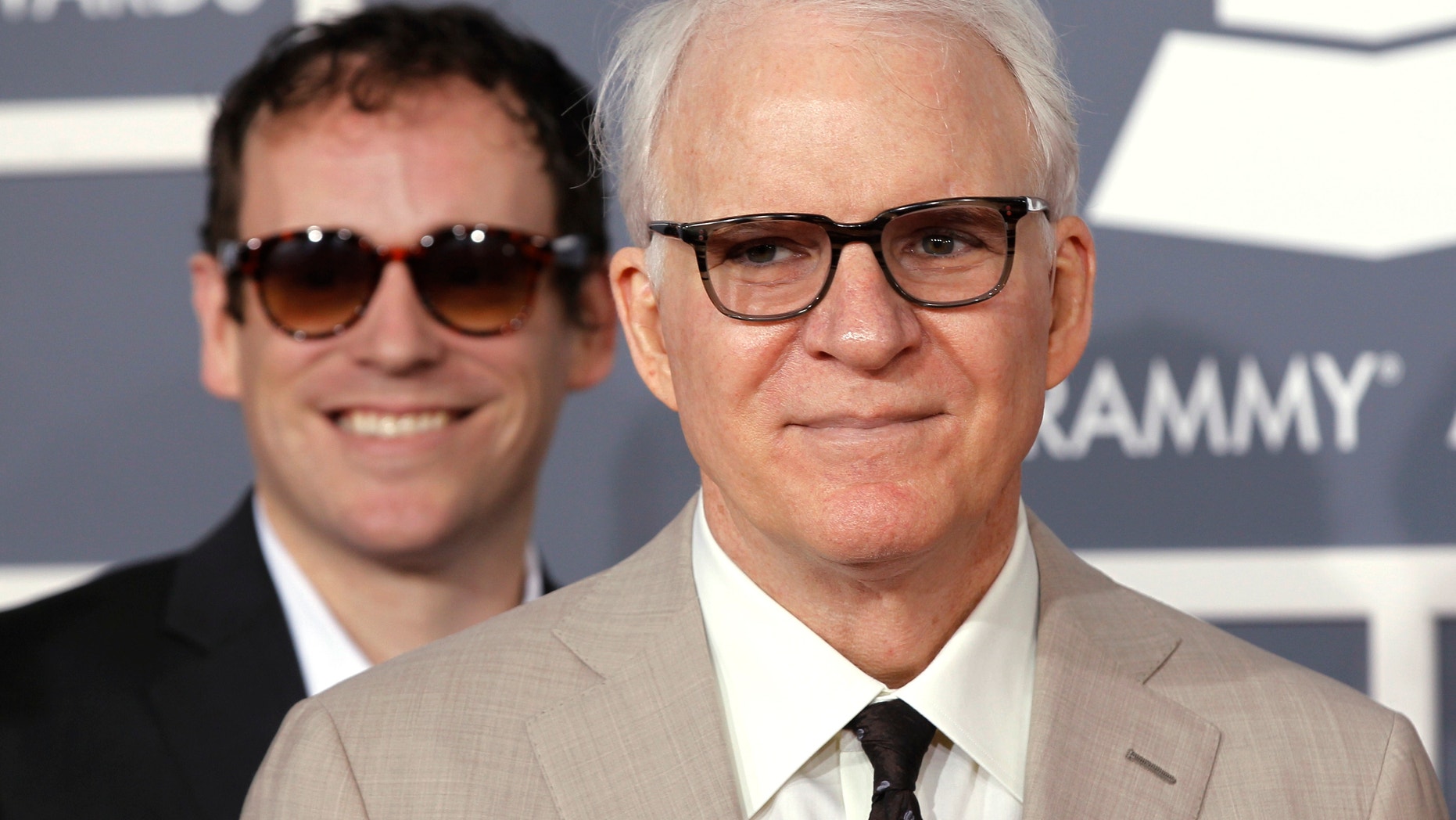 Steve Martin arrives at the 54th annual Grammy Awards in Los Angeles, California, February 12, 2012
