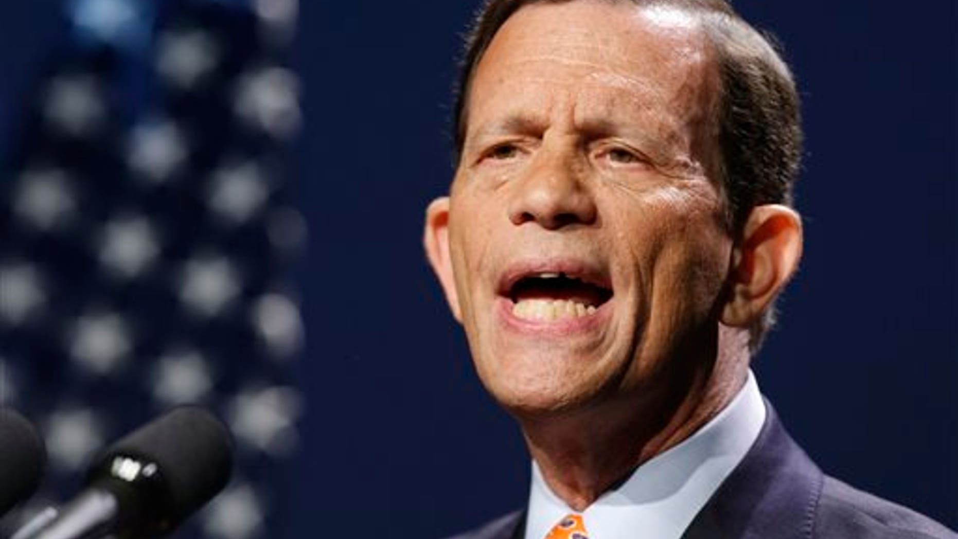 In this July 13, 2013 photo, Massachusetts Treasurer Steven Grossman speaks at the Democratic Convention in Lowell, Mass. Grossman, a first-term state treasurer and onetime head of the Democratic National Committee, is running for governor in 2014. (AP Photo/Michael Dwyer)