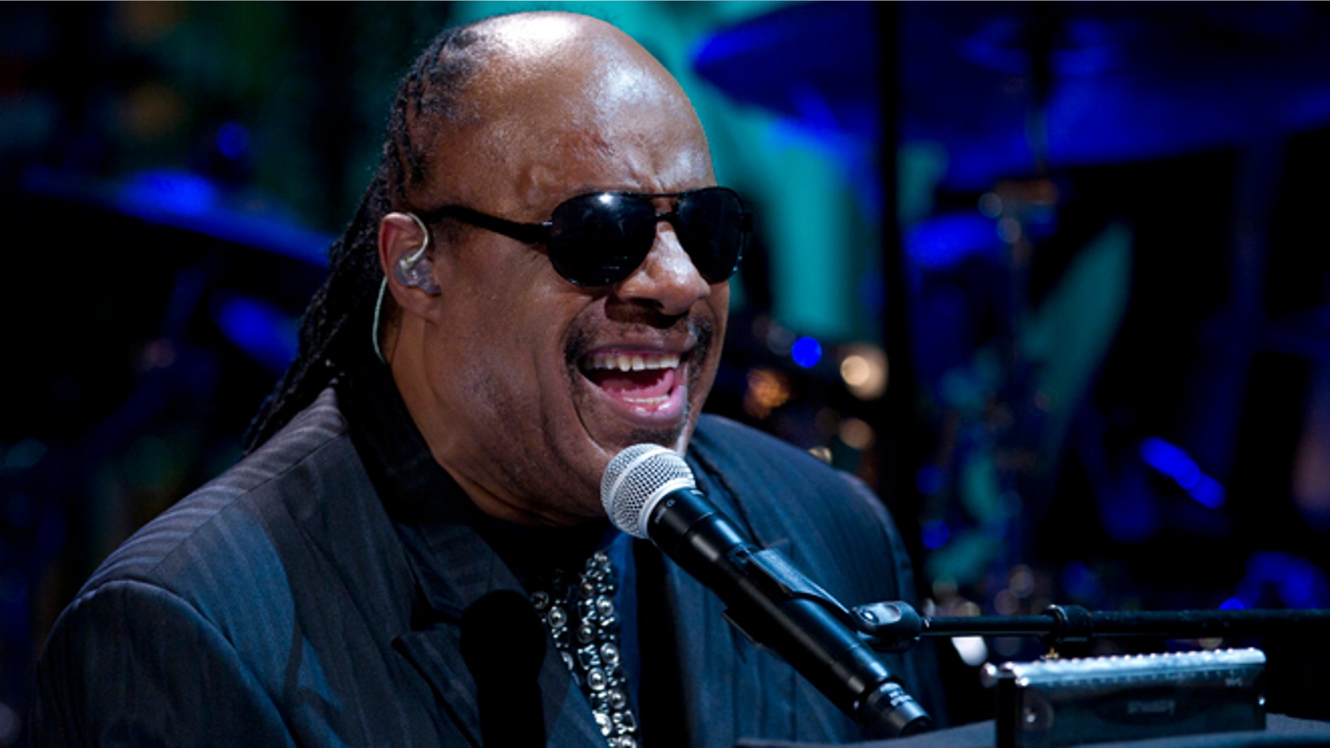 May 9, 2012: In this file photo, Stevie Wonder performs during the "In Performance at the White House" in the East Room of the White House in Washington, honoring songwriters Burt Bacharach and Hal David, recipients of the 2012 Library of Congress Gershwin Prize for Popular Song.