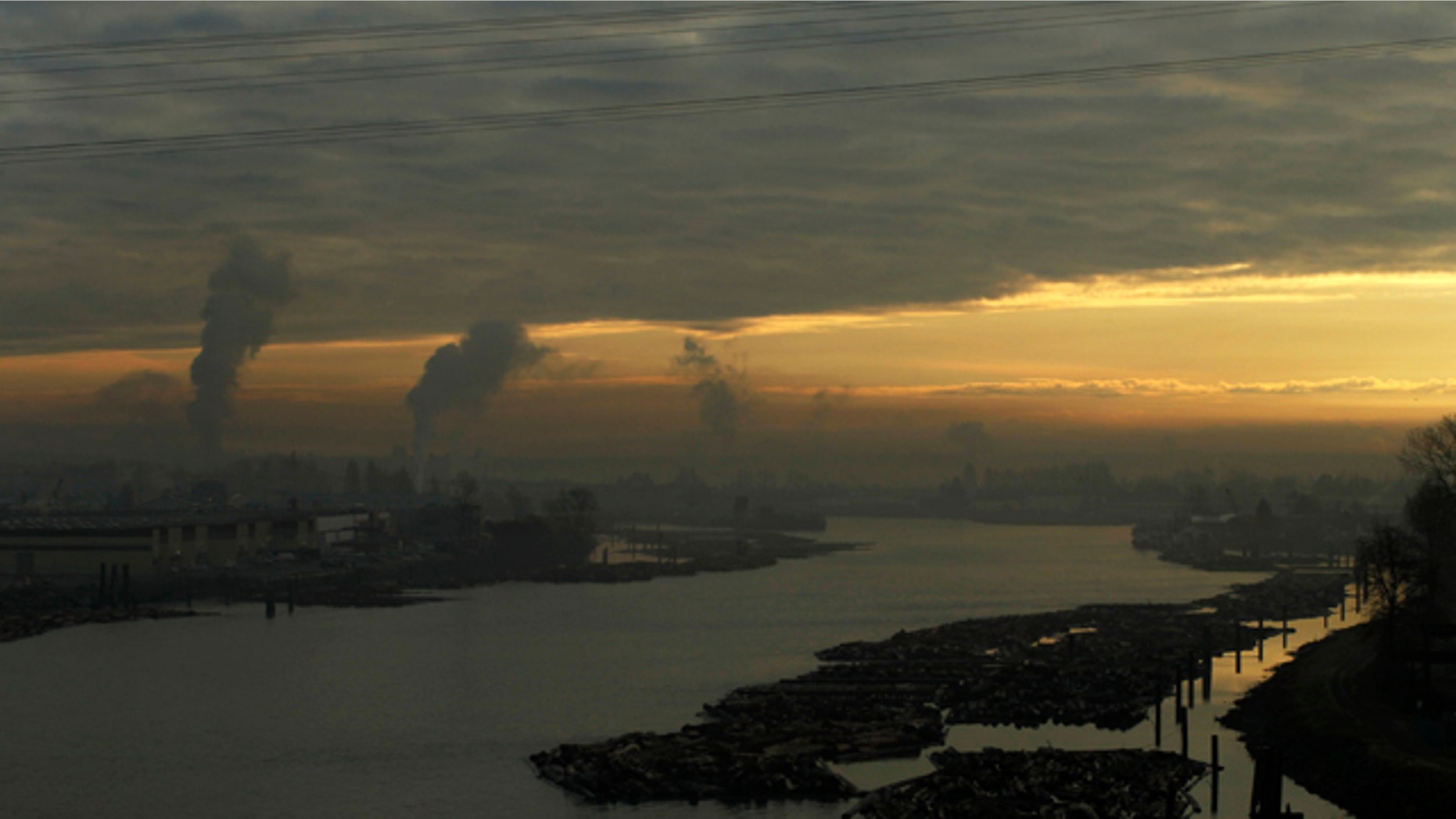 Feb. 9, 2010: a stretch of the Fraser River in Vancouver, British Columbia
