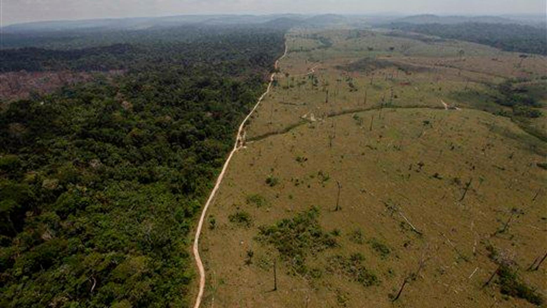 This Sept. 15, 2009 file photo shows a deforested area near Novo Progresso in Brazil's northern state of Para.