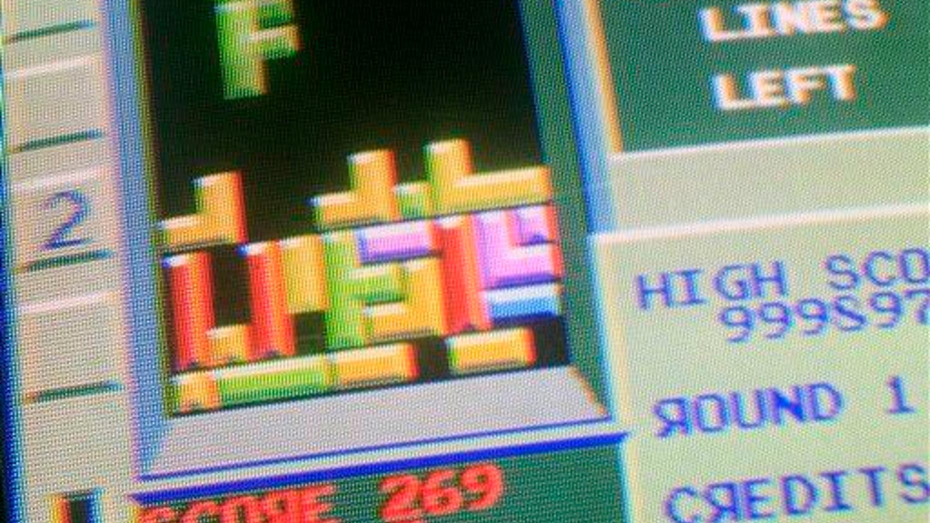 In this photo taken Friday, May 22, 2009, the puzzle video game Tetris is shown at Barcade in the Brooklyn section of New York. T