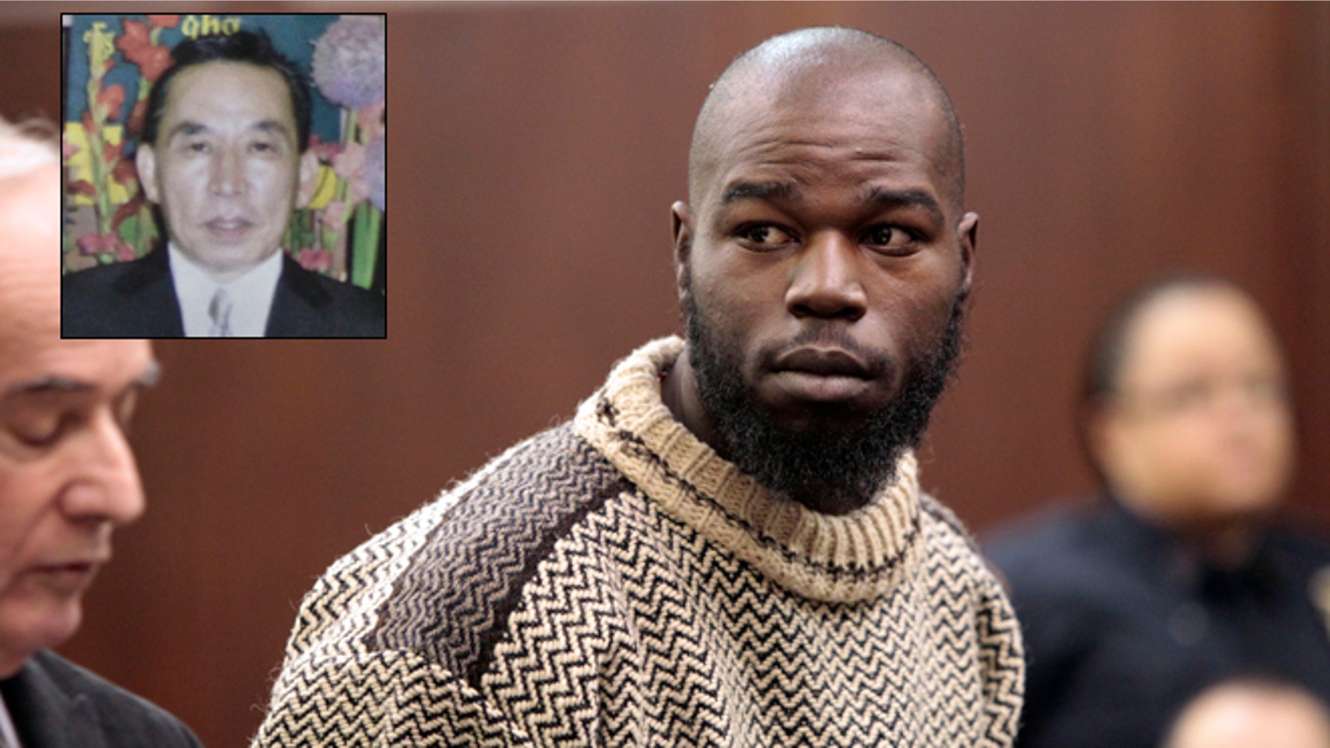 Dec. 5: Naeem Davis stands in front of Judge Lynn Kotler during his arraignment on murder charges in New York.