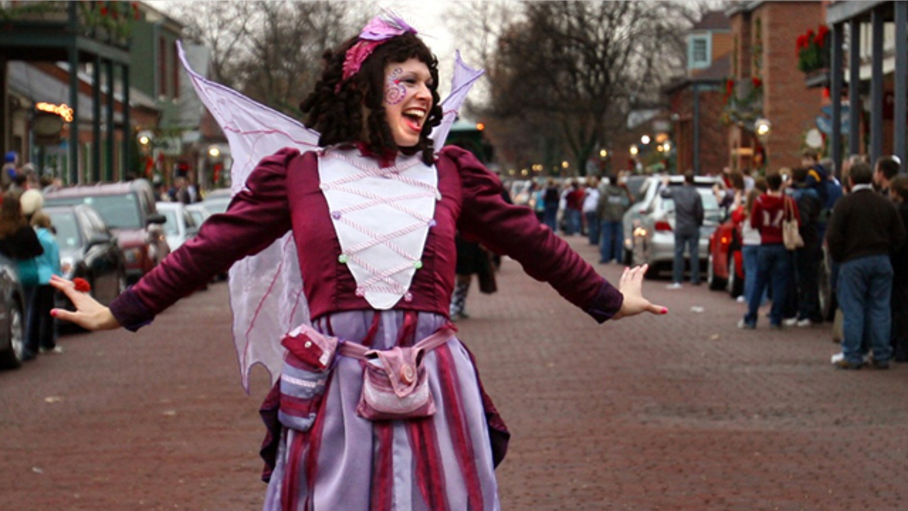 Nov. 29, 2009: Actress Laura Coppinger portrays the Sugar Plum Fairy during St. Charles, Mo.'s annual Christmas festival.