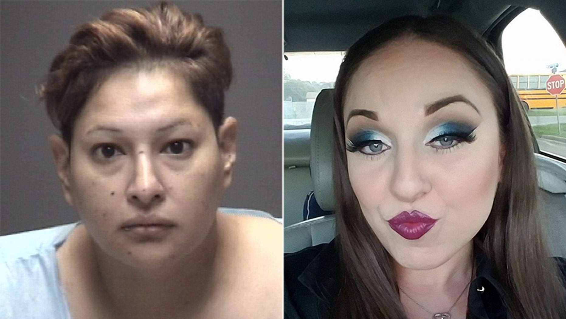 Amy Medina, 37, left, is accused of killing her former friend Lucy Bertrand, 33.