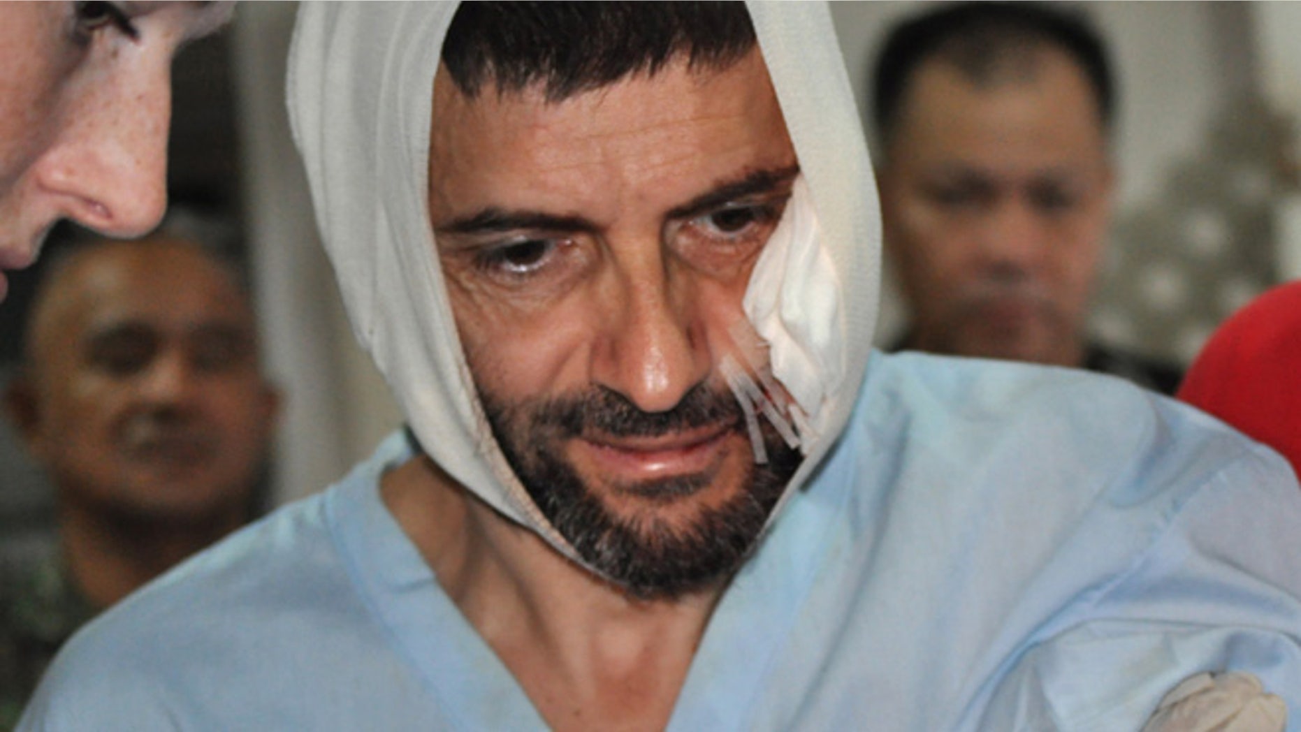 Dec. 6: Swiss hostage Lorenzo Vinciguerra, is treated in a hospital following his daring escape from the hands of the Muslim Abu Sayyaf extremists, in Jolo in southern Philippines.