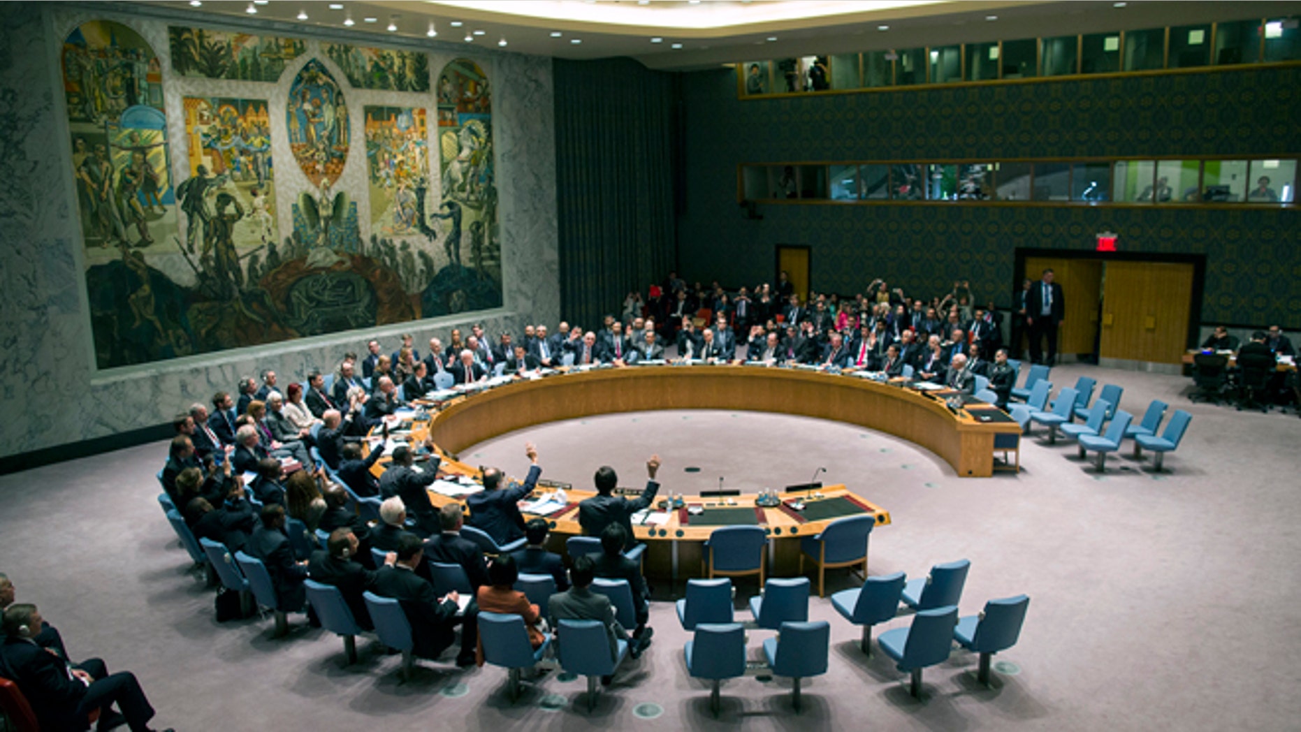 Sept. 27, 2013: The United Nations Security Council votes on a resolution that will require Syria to give up its chemical weapons at U.N. Headquarters.