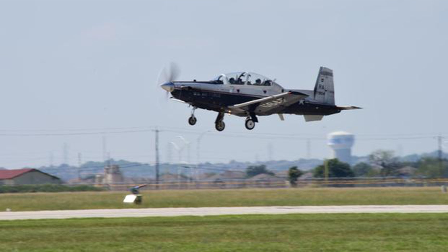 A T-6 Texan trainer from the Joint Base San Antonio-Randolph in Texas crashed roughly 30 miles from the base near Rolling Oaks Mall. The crew ejected safely with minor injuries. There were no civilian casualties.