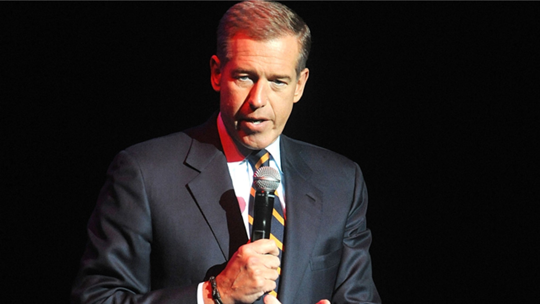 FILE - In this Nov. 5, 2014 file photo, Brian Williams speaks at the 8th Annual Stand Up For Heroes, presented by New York Comedy Festival and The Bob Woodruff Foundation in New York. (Photo by Brad Barket/Invision/AP, File)