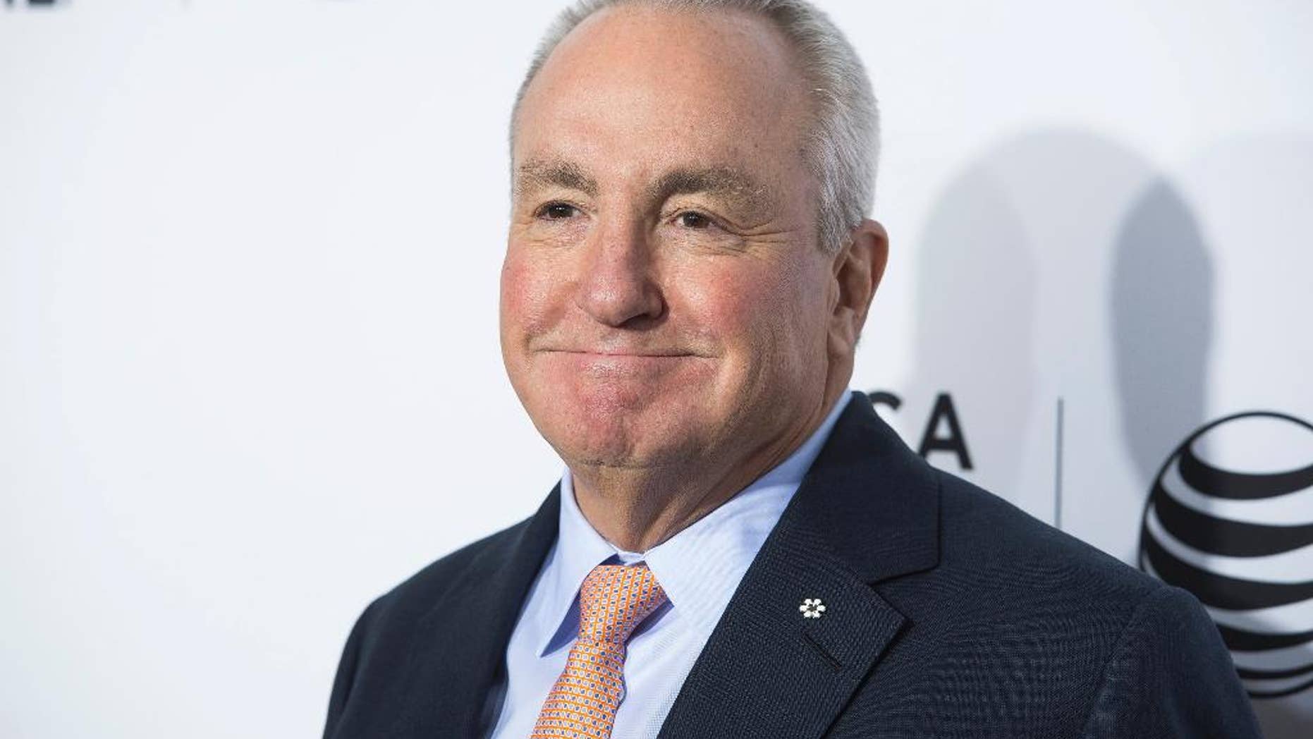 FILE - In this April 15, 2015 file photo, producer Lorne Michaels attends the 2015 Tribeca Film Festival opening night premiere of "Live From New York!" at The Beacon Theatre in New York. A graphic on NBC’s “Today” show on Wednesday misidentified “Saturday Night Live” creator Lorne Michaels as “Lauren.” The flub by a graphics person, made on the East Coast feed of the morning show, was corrected for broadcasts in other time zones and online, the network said. (Photo by Charles Sykes/Invision/AP, File)