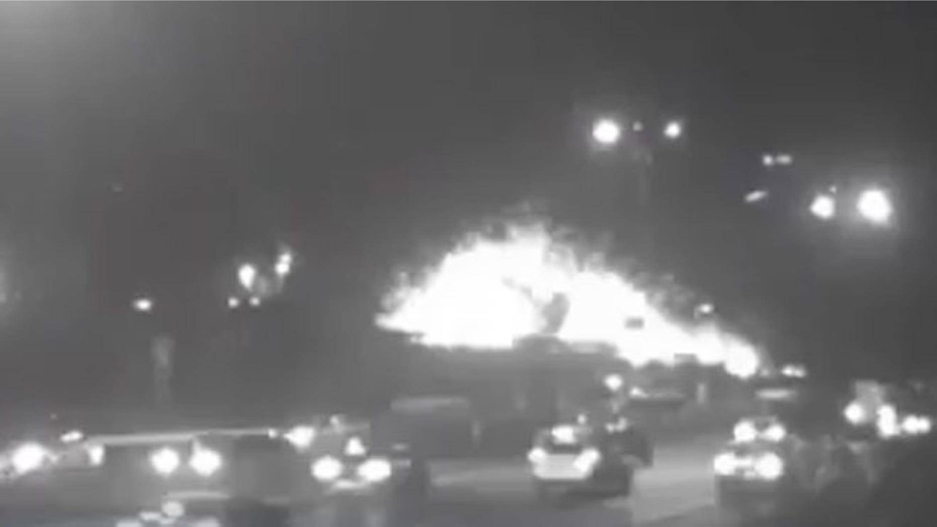 A traffic camera captured CCTV footage of the Istanbul explosion.