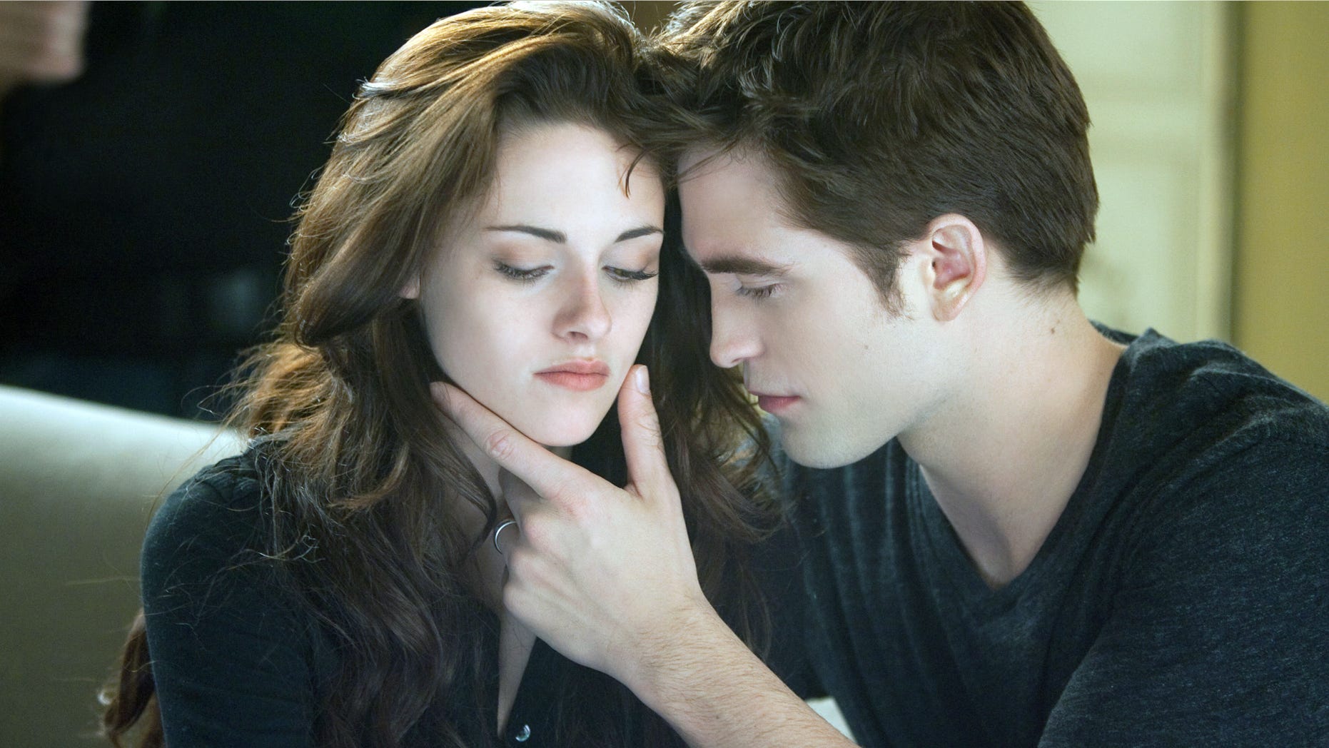 This film image released by Summit Entertainment shows Kristen Stewart, left, and Robert Pattinson in a scene from "The Twilight Saga: Breaking Dawn Part 2." (AP Photo/Summit Entertainment, Andrew Cooper)