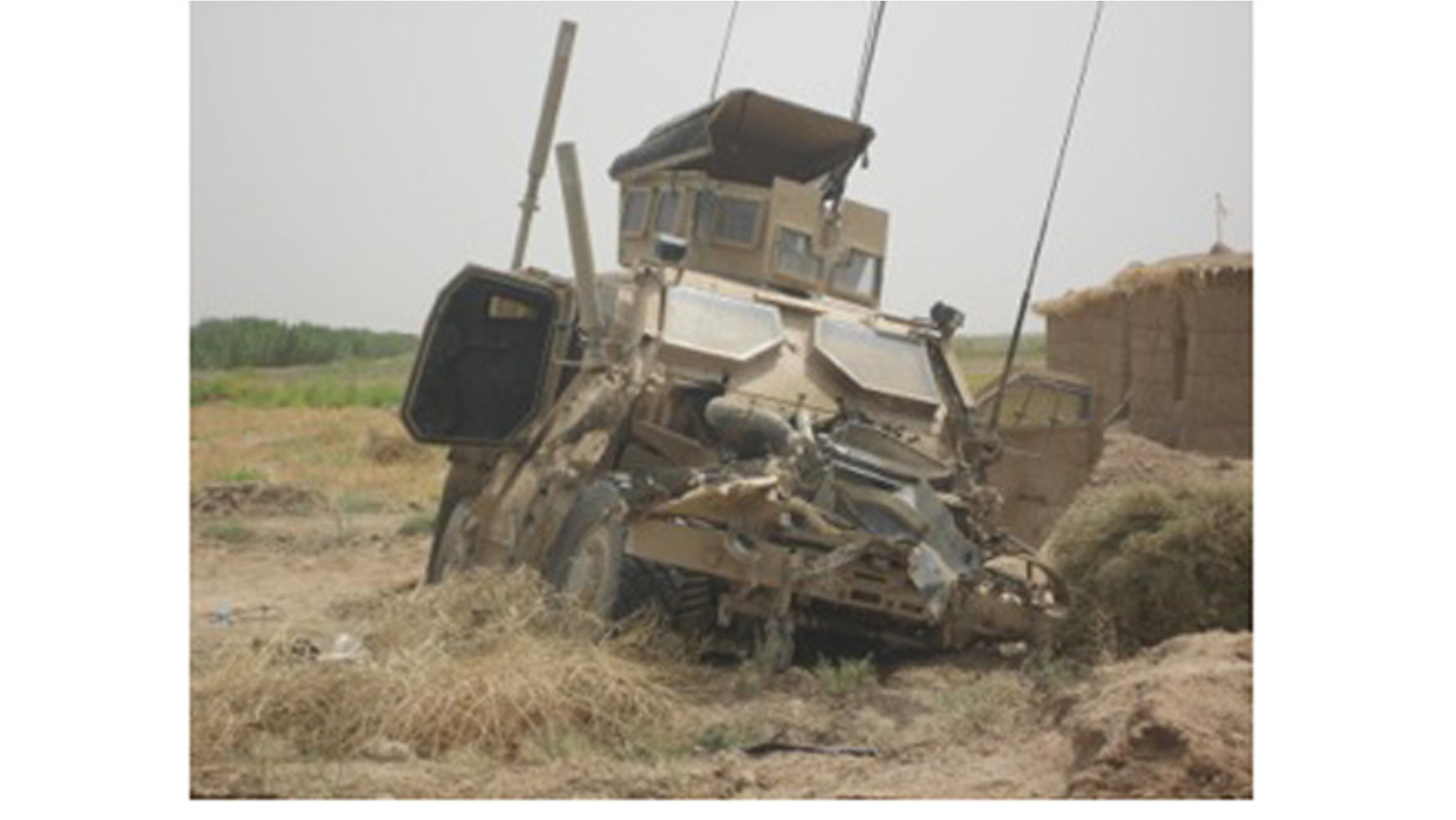 This is the military vehicle Andrew Tahmooressi was driving wen it was struck by an IED on Aug. 1, 2010, in Afghanistan. Tahmooressi returned to patrol that afternoon. (Courtesy: Mark Podlaski)