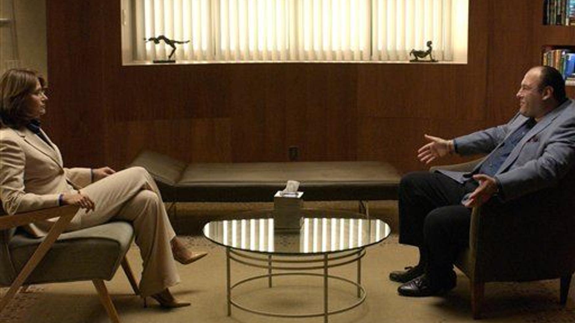 This undated photo provided by HBO shows a scene from a fourth-season episode of "The Sopranos."