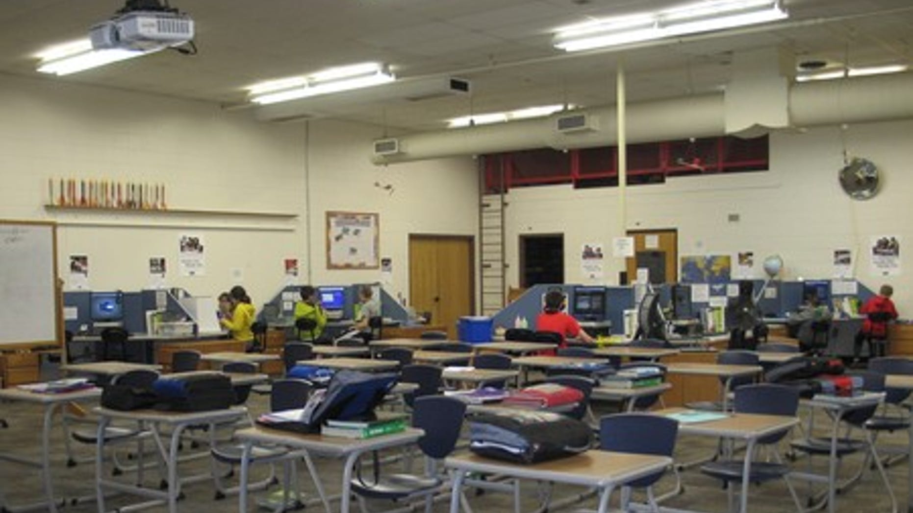 A career and technical education classroom at Royster Middle School in Chanute, Kansas. (Credit: Royster Middle School)