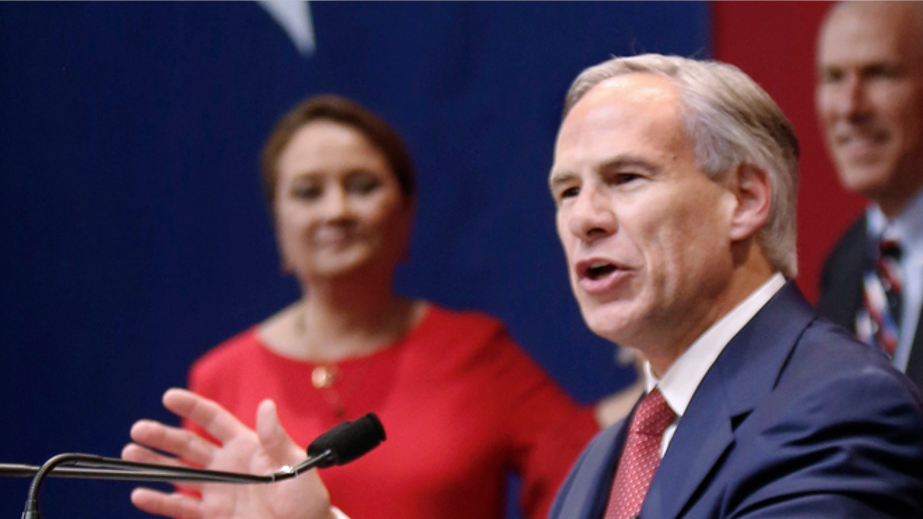 AUSTIN, TX - NOVEMBER 4: Texas Governor-elect Greg Abbott speaks during his victory party on November 4, 2014 in Austin, Texas. Abbott defeated Democratic challenger Texas State Sen. Wendy Davis. (Photo by Erich Schlegel/Getty Images)