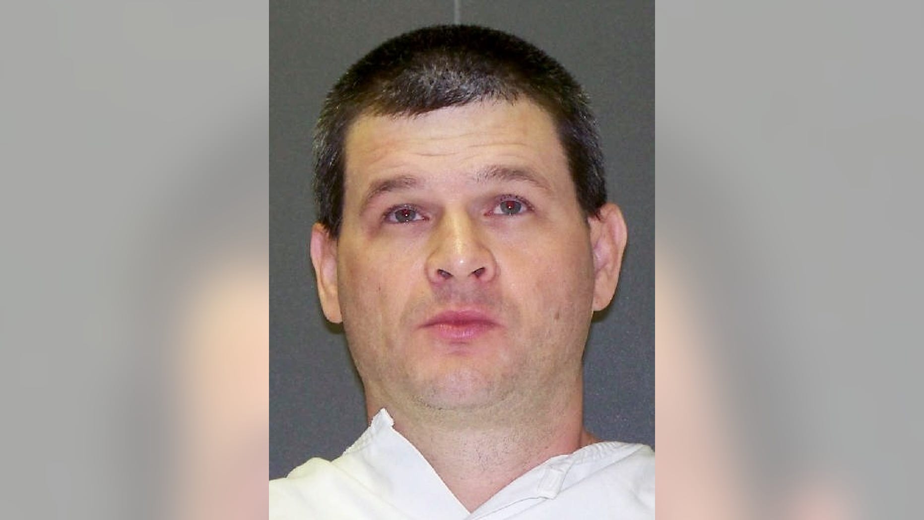 This undated handout photo provided by the Texas Department of Criminal Justice shows Kent Sprouse. Sprouse, 42, is scheduled for lethal injection Thursday, April 9, 2015, for killing a police officer and another man outside a gas station convenience store about 20 miles south of Dallas. (AP Photo/Texas Department of Criminal Justice)