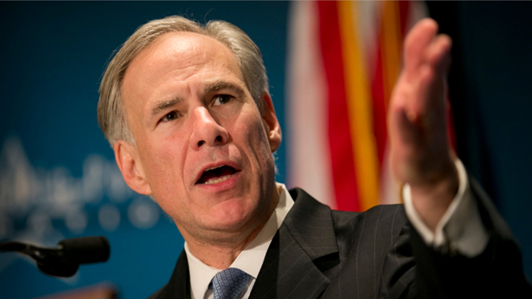 Gov. Greg Abbott during a speech at the Texas Public Policy Foundation in Austin, Texas, on Friday Jan. 8, 2016.