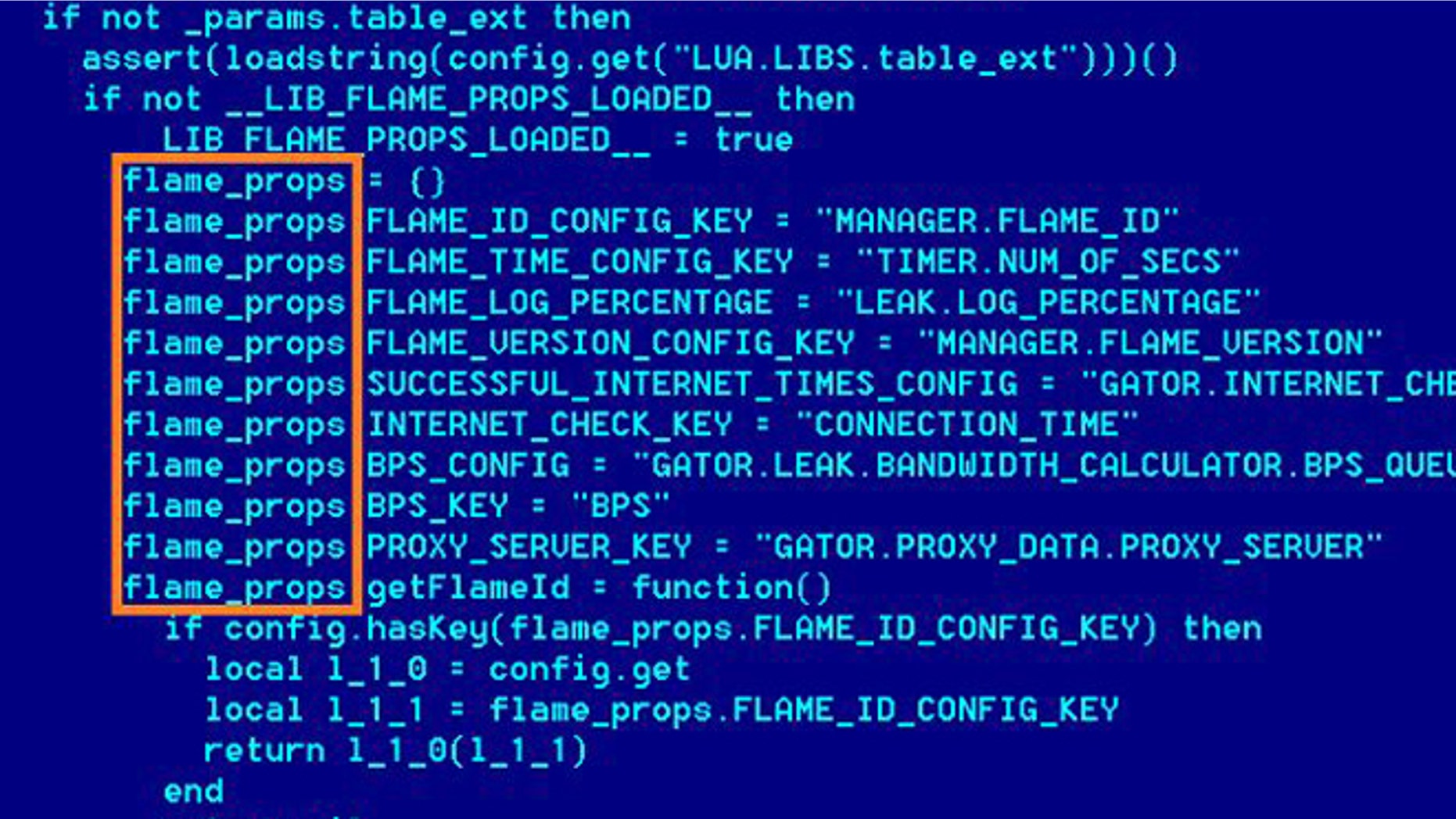 May 28, 2012: A screenshot from researchers at Kaspersky Labs shows the code behind Flame, called "the most sophisticated cyber weapon yet unleashed."