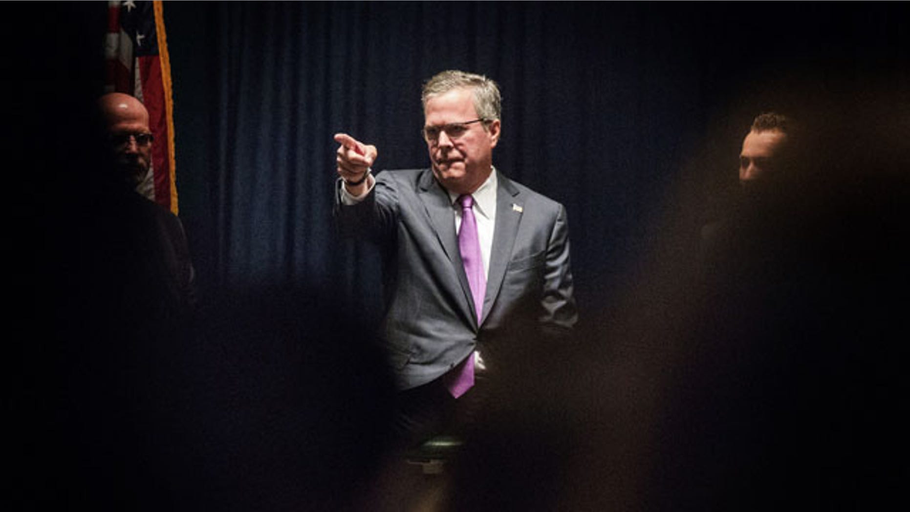 March 27, 2014: Former Florida Gov. Jeb Bush, a potential GOP presidential candidate in 2016, during a education panel discussion at Advanced Technologies Academy, in Las Vegas. Bush is the chairman of the Foundation for Excellence in Education, which promotes expanding charter schools and vouchers to allow students to attend private schools. (AP Photo/Las Vegas Review-Journal, Jeff Scheid)