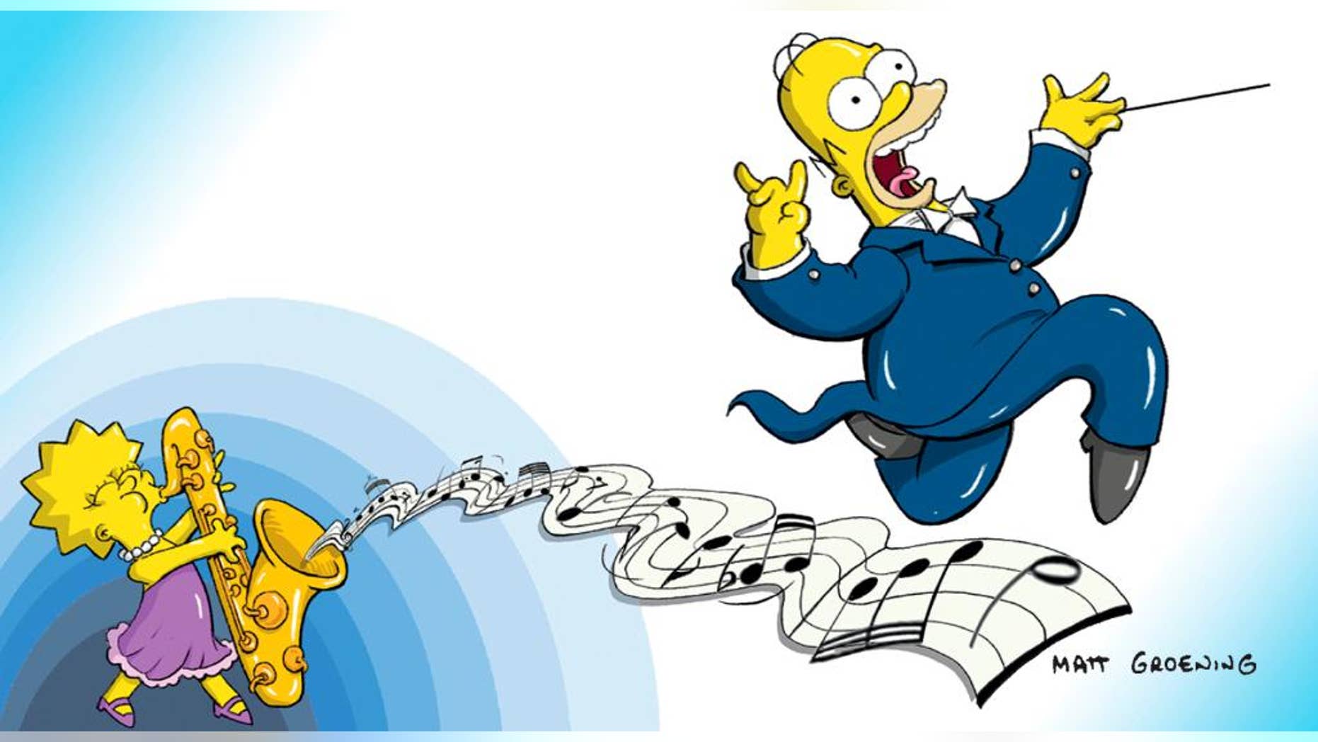 "The Simpsons" art by Matt Groening. "The Simpsons Take the Bowl!" world premiere is held on Sept. 12-14, 2014 at The Hollywood Bowl, in Los Angeles.