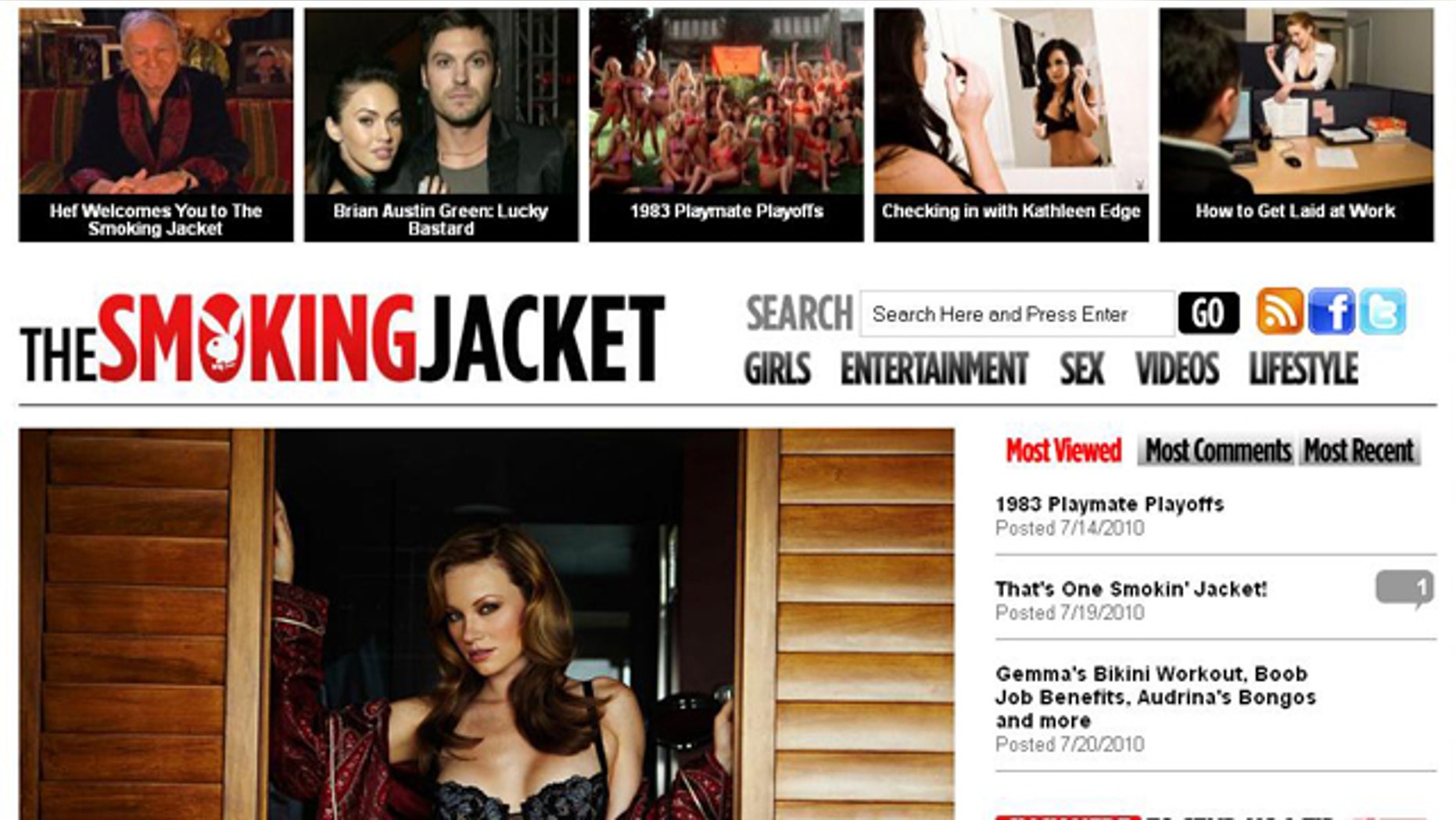 Playboy has launched a safe-for-work website called TheSmokingJacket.com, which will contain none of the nudity that Playboy is known for.