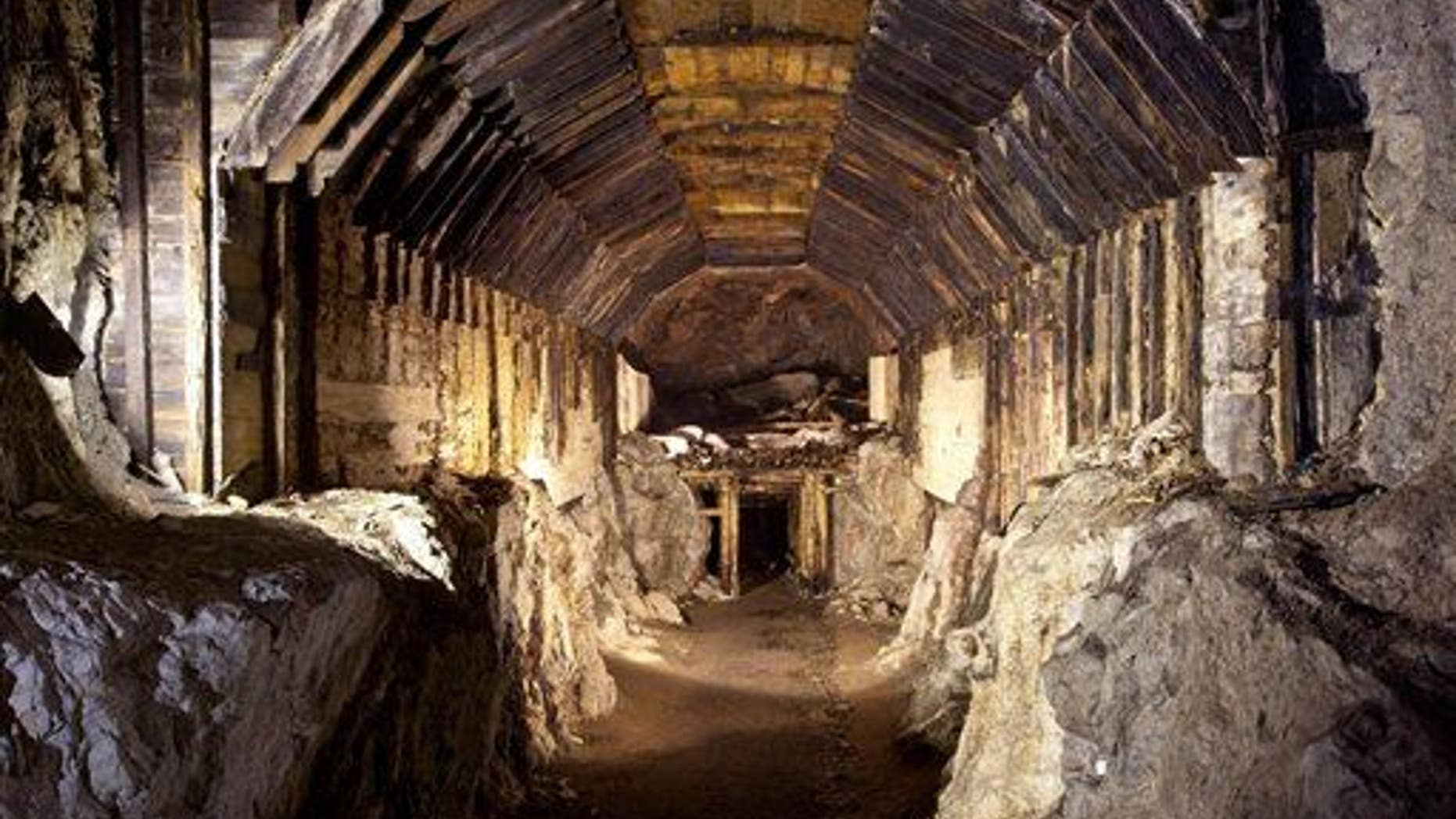 This file photo from March 2012 shows part of a subterranean system built by Nazi Germany in what's today Gluszyca-Osowka, Poland.