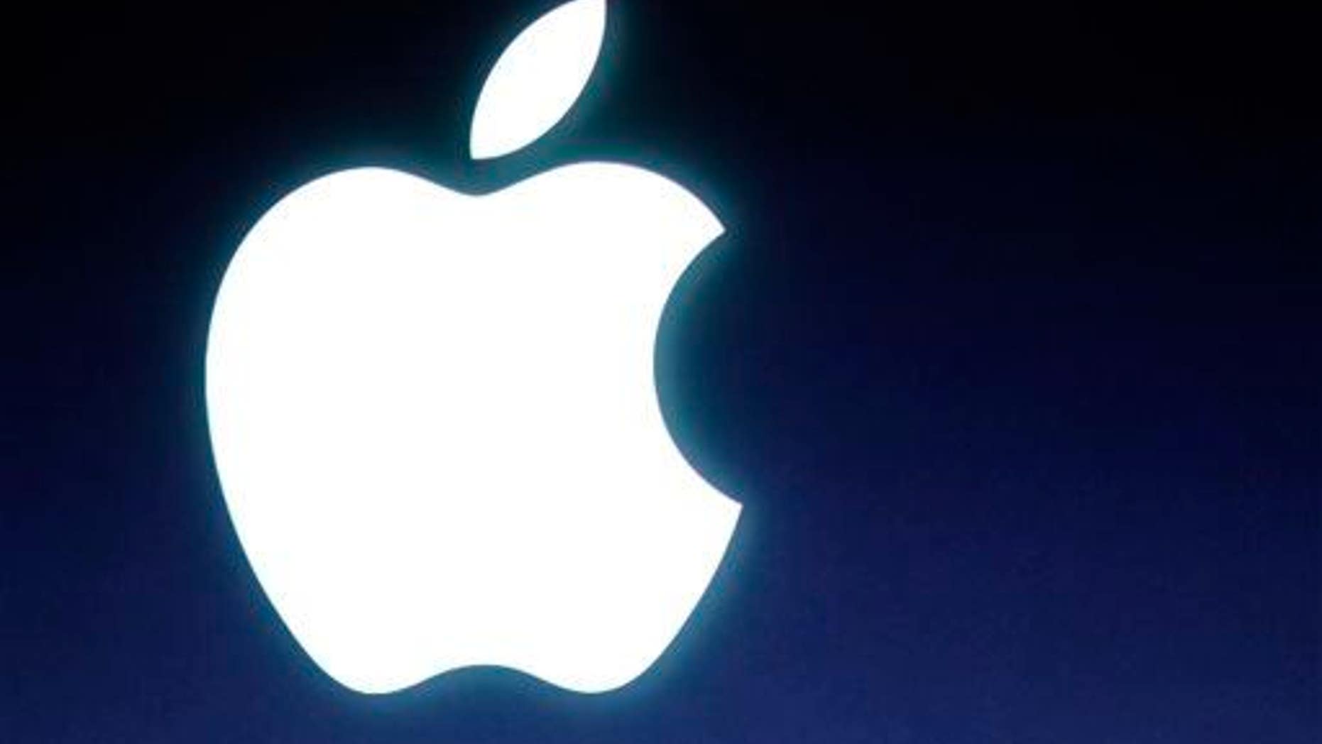 In this Tuesday, Oct. 4, 2011 file photo, an Apple logo is seen.