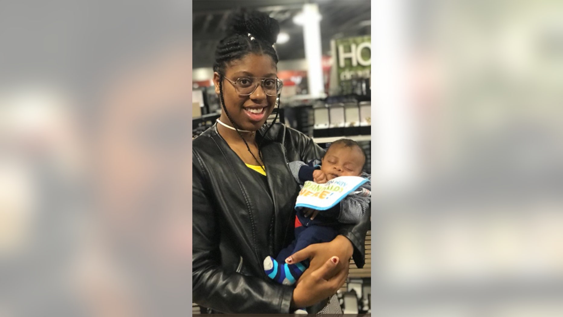 Tia Freeman, pictured with her son Xavier, said she didn't find out she was pregnant until her third trimester.