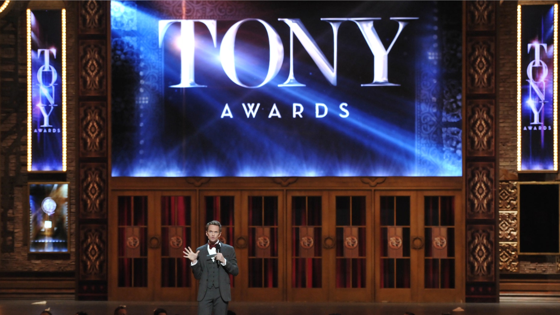 Host Neil Patrick Harris introduces the 67th Annual Tony Awards, on Sunday, June 9, 2013 in New York. (Photo by Evan Agostini/Invision/AP)