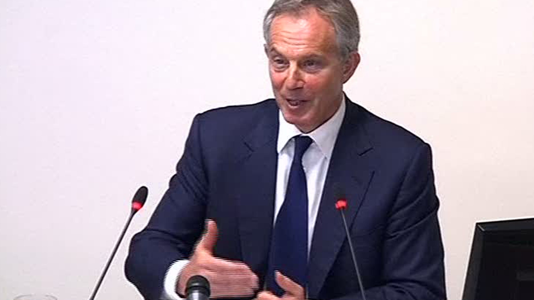 May 28, 2012: Former British Prime Minister between 1997 and 2007 Tony Blair is grilled on his relationship with the press and Rupert Murdoch at an inquiry into media ethics in central London.