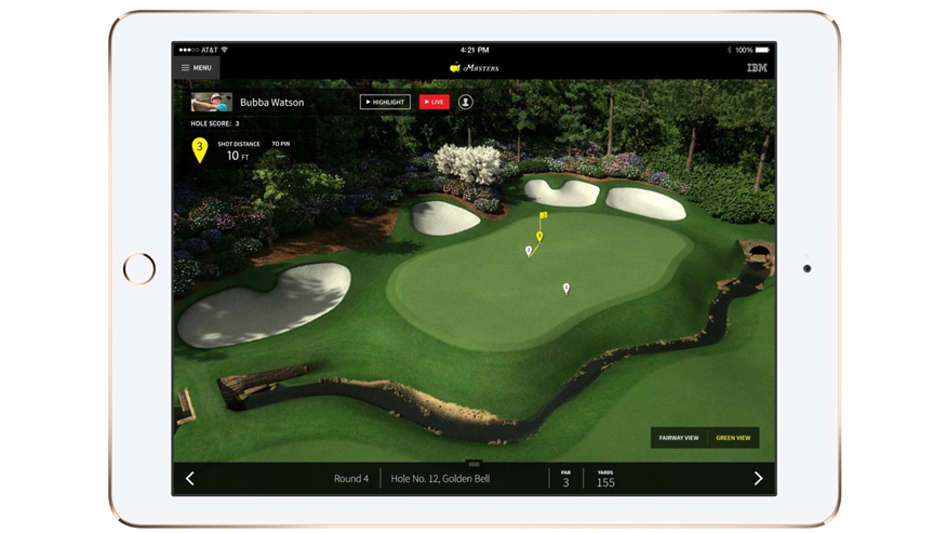 Track app green view.