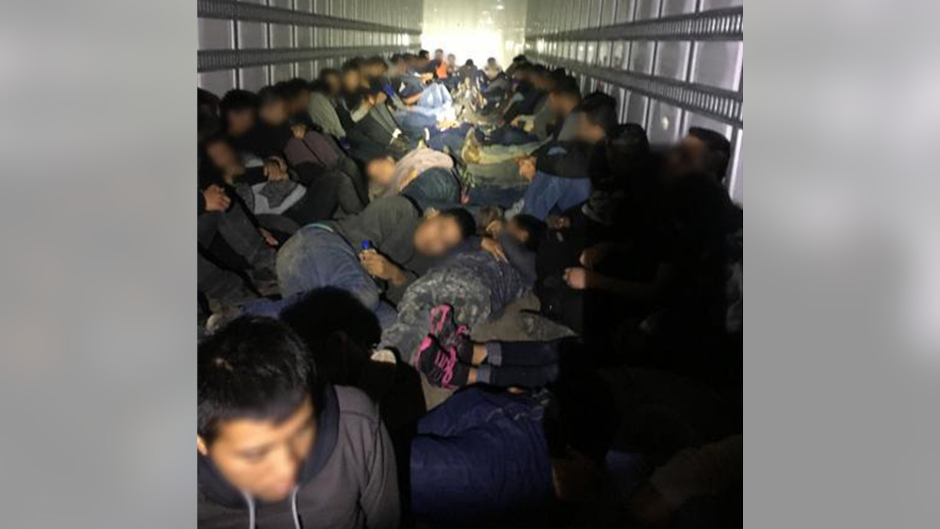 More than 60 illegal immigrants were rescued from tractor trailers and 9 U.S. citizens were arrested by Border Patrol agents in five separate incidents over the weekend.
