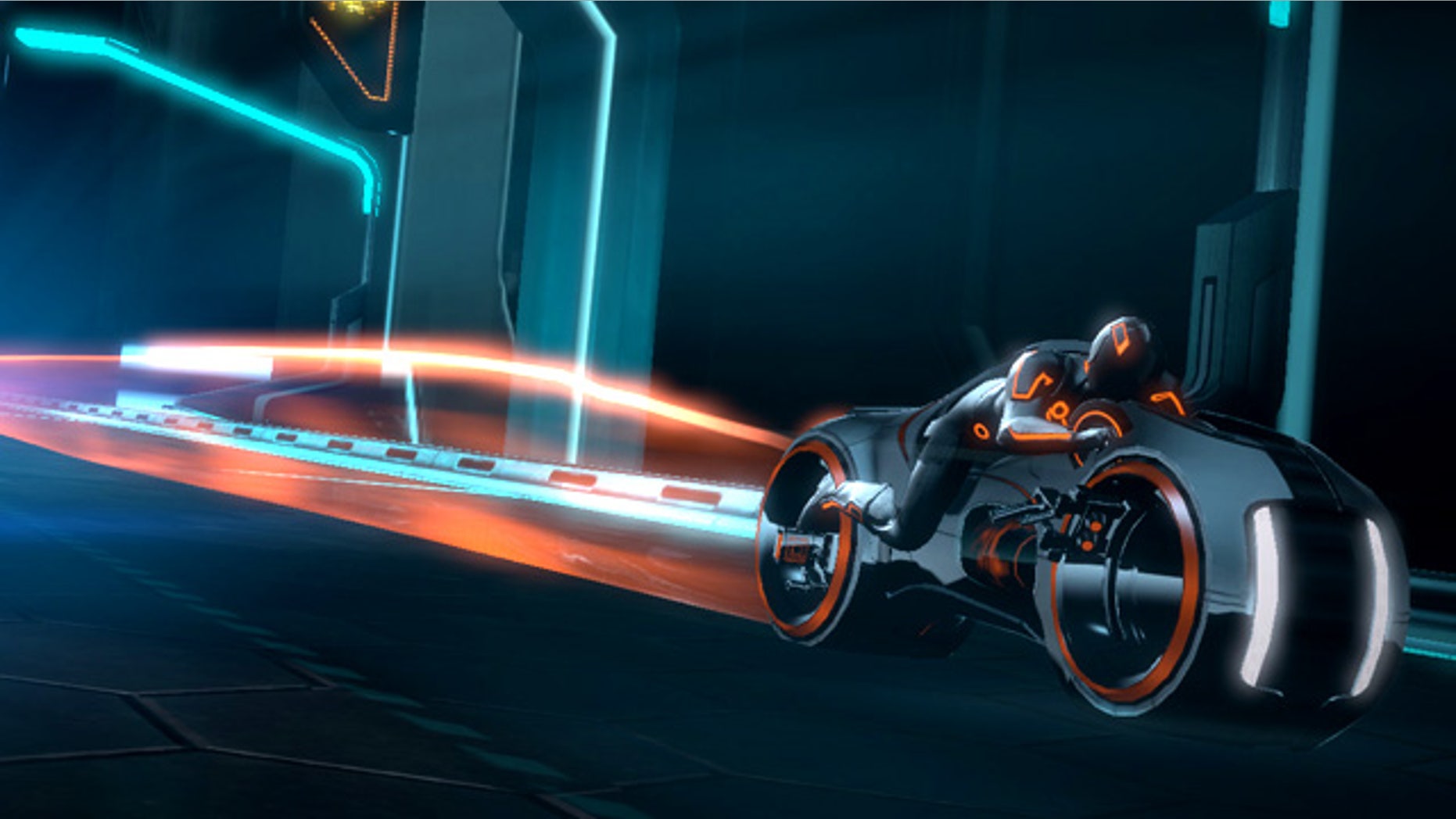 A screenshot from the Tron: Legacy videogame