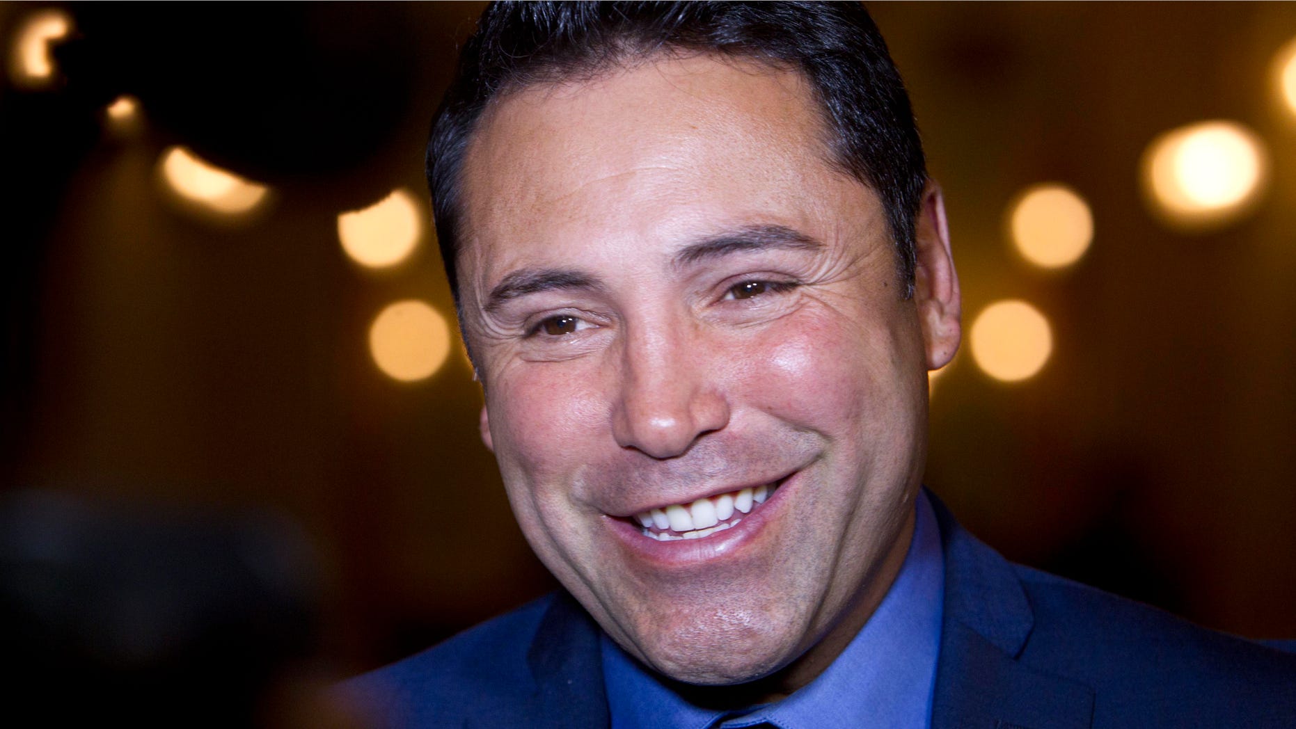 Boxer Oscar De La Hoya in a 2014 file photo.