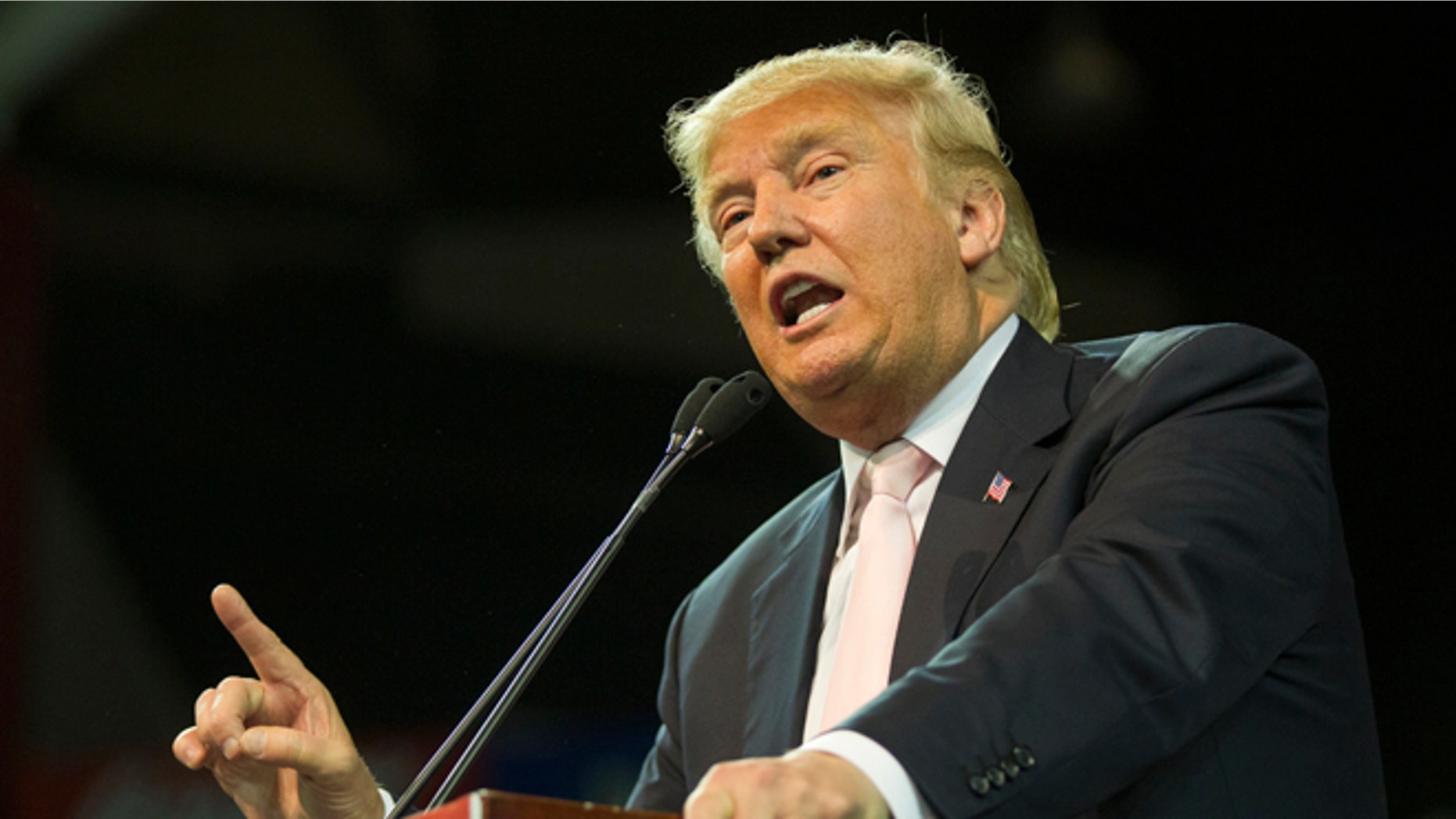 GOP presidential candidate Donald Trump on February 29, 2016 in Valdosta, Georgia.