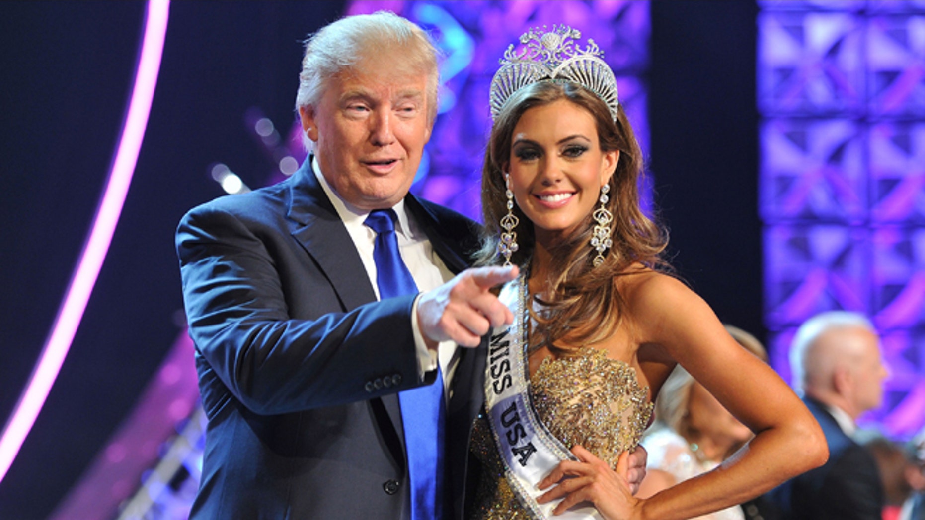 Donald Trump and Miss Connecticut USA Erin Brady after she won the 2013 Miss USA pageant in Las Vegas.