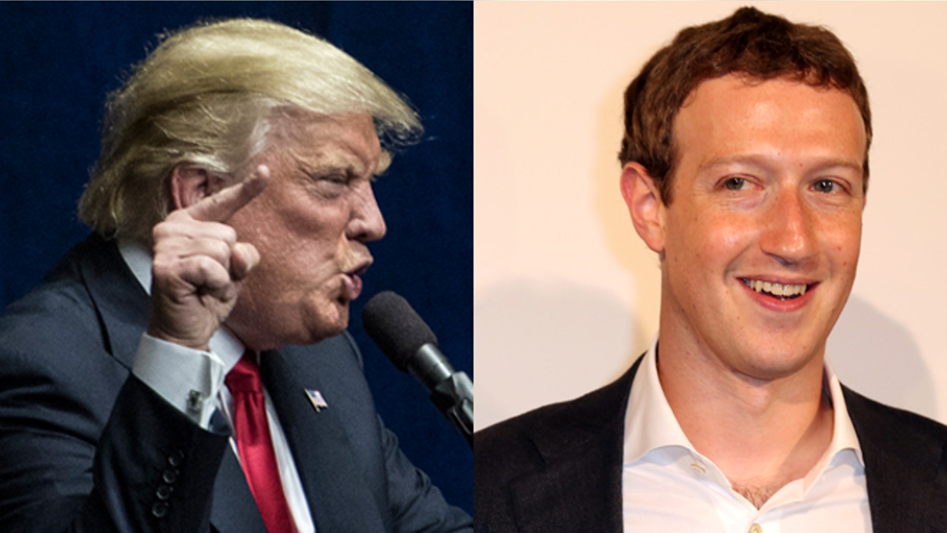 Donald Trump (left) and Mark Zuckerberg. (Photos: Getty Images)