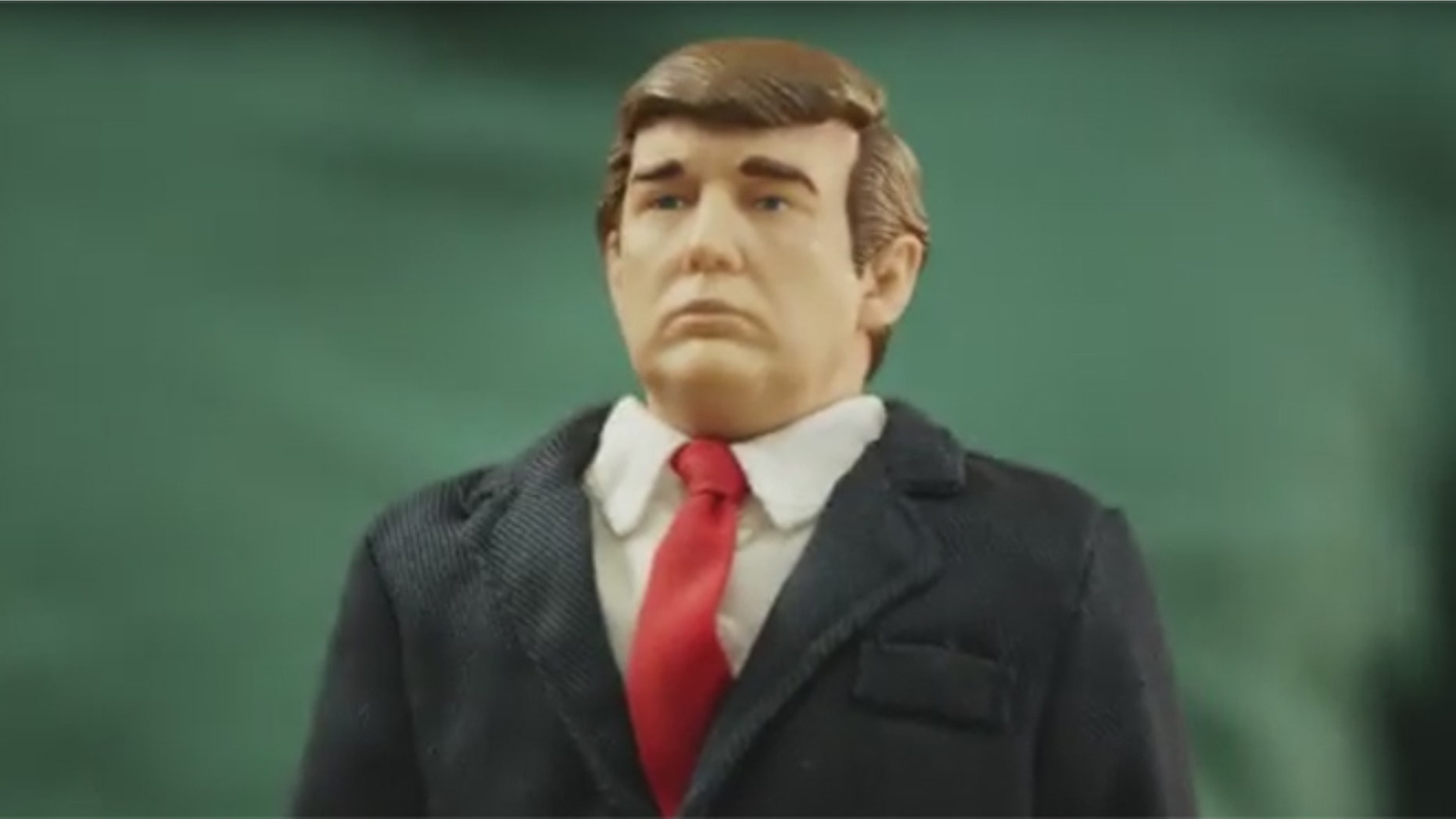 The Donald Trump action figure featured in a Ted Cruz ad. (Photo: screenshot via YouTube)