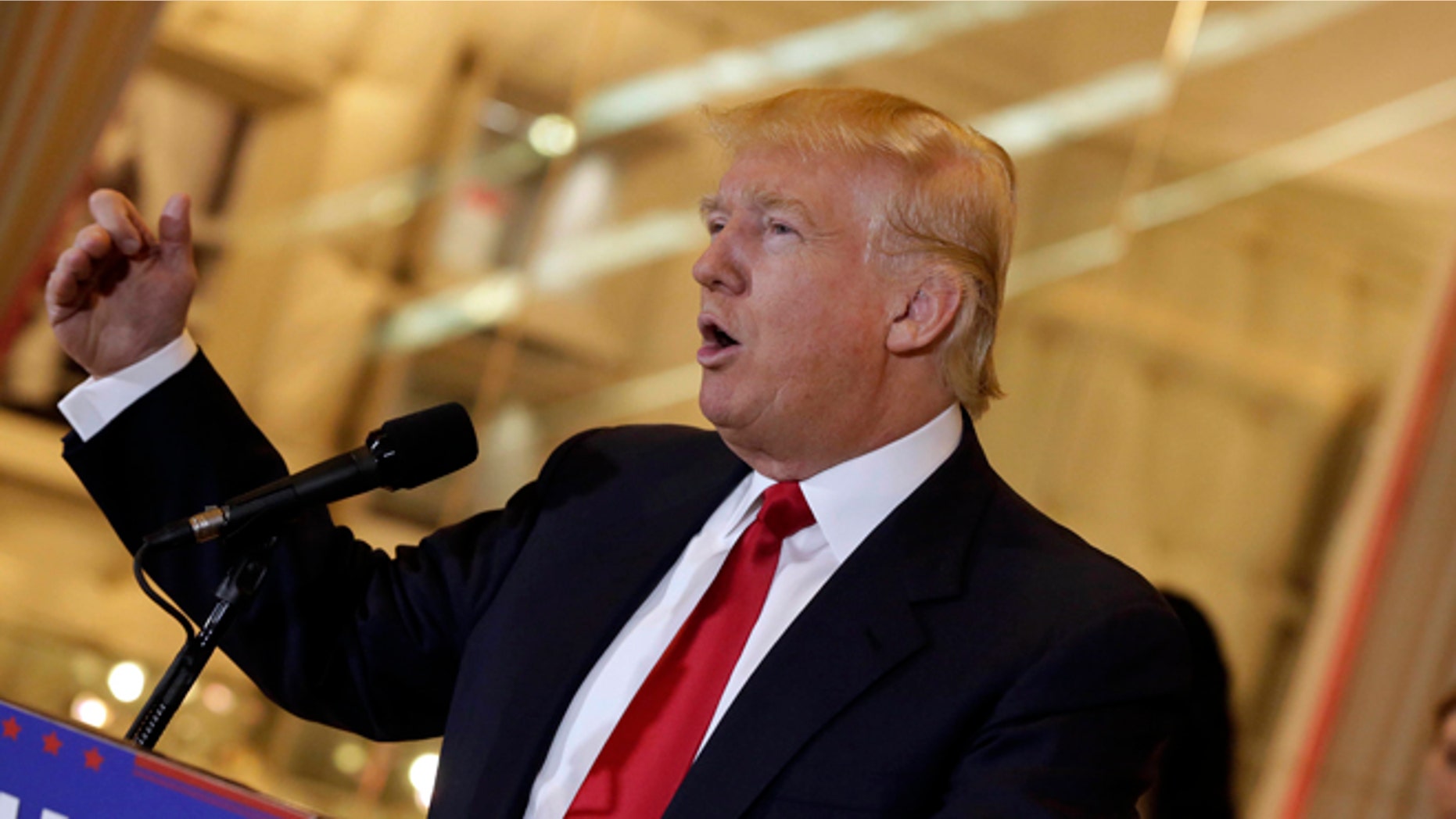 FILE - In this May 31, 2016 file photo, Republican presidential candidate Donald Trump speaks in New York. Trump is getting increasing attention for his abusive stance toward judges as well as his professed disregard for the rule of law, the Constitution and separation of powers. (AP Photo/Richard Drew, File)