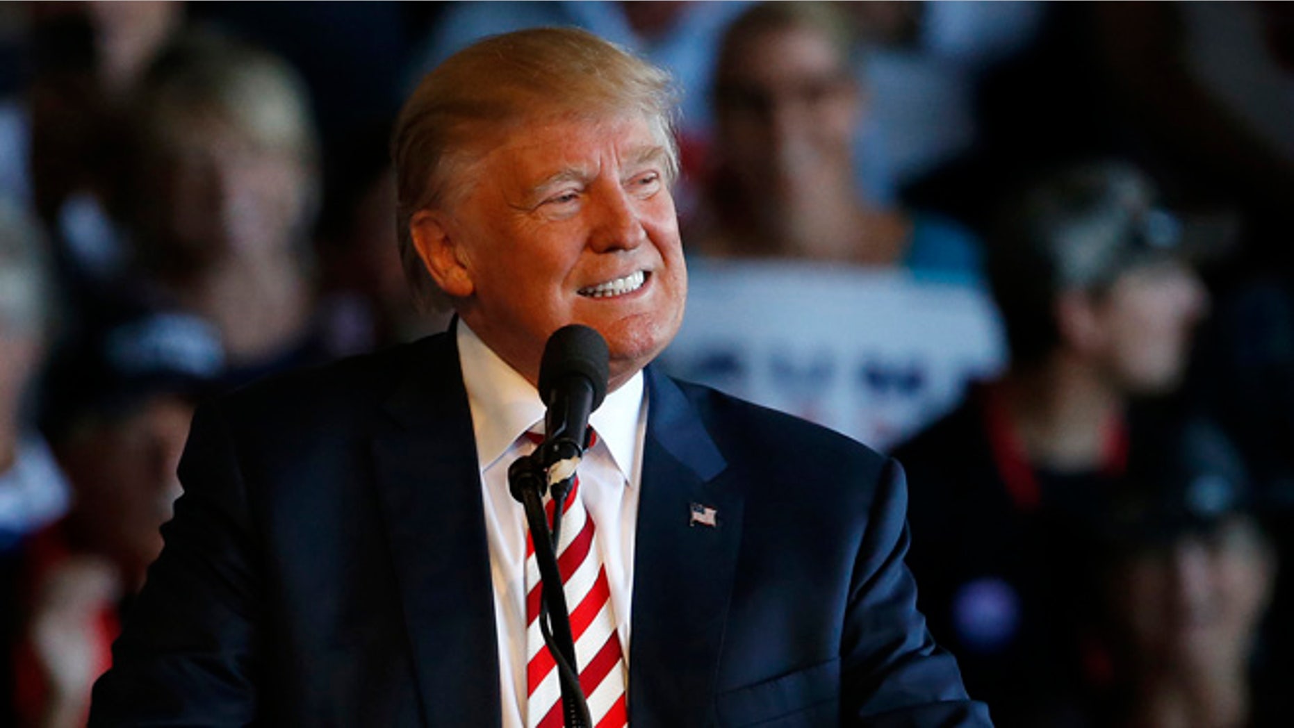 Republican presidential candidate Donald Trump speaks at a campaign rally, Tuesday, Oct. 18, 2016, in Grand Junction, Colo. (AP Photo/ Brennan Linsley)