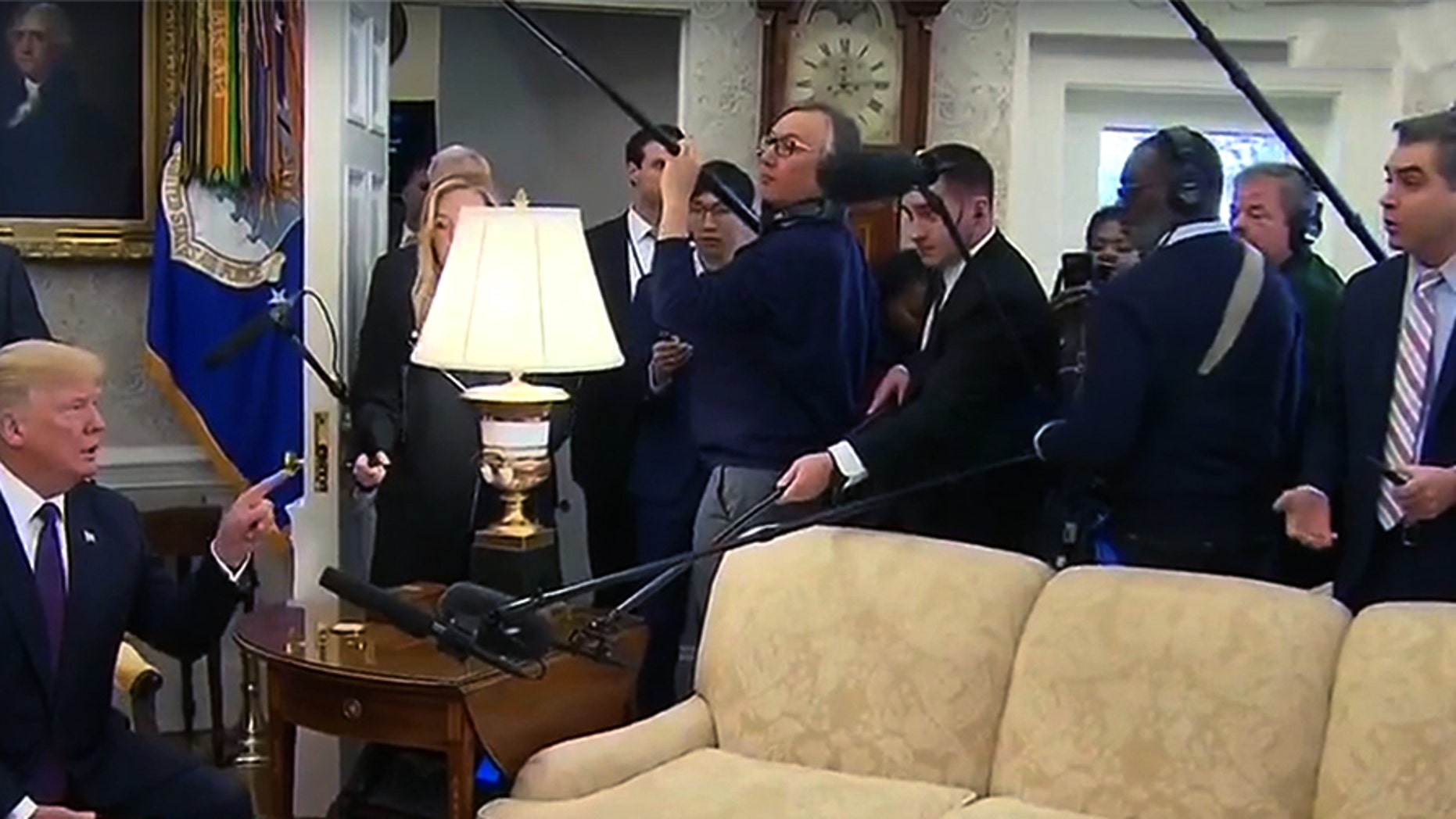 ‘out Trump Orders Cnn Star Jim Acosta To Leave Oval Office After
