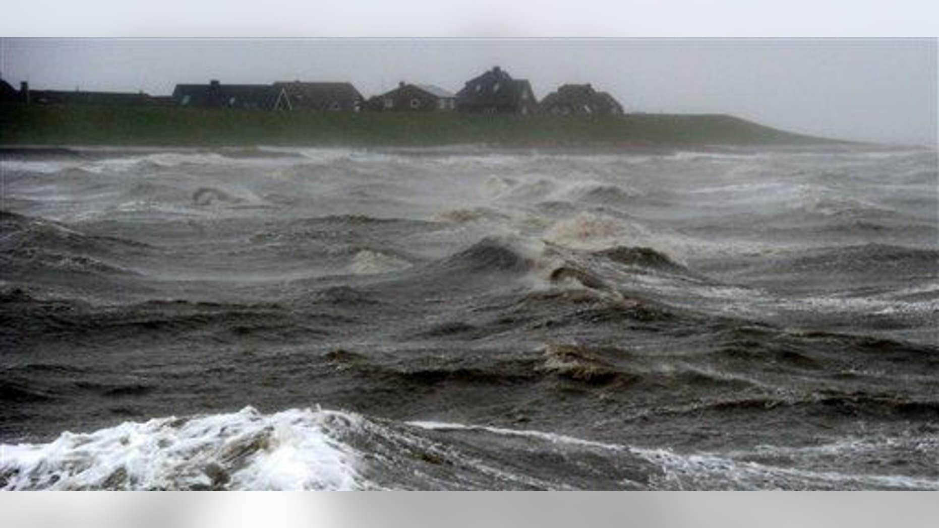 Waves batter the North Sea coast many centuries after Doggerland disappeared.
