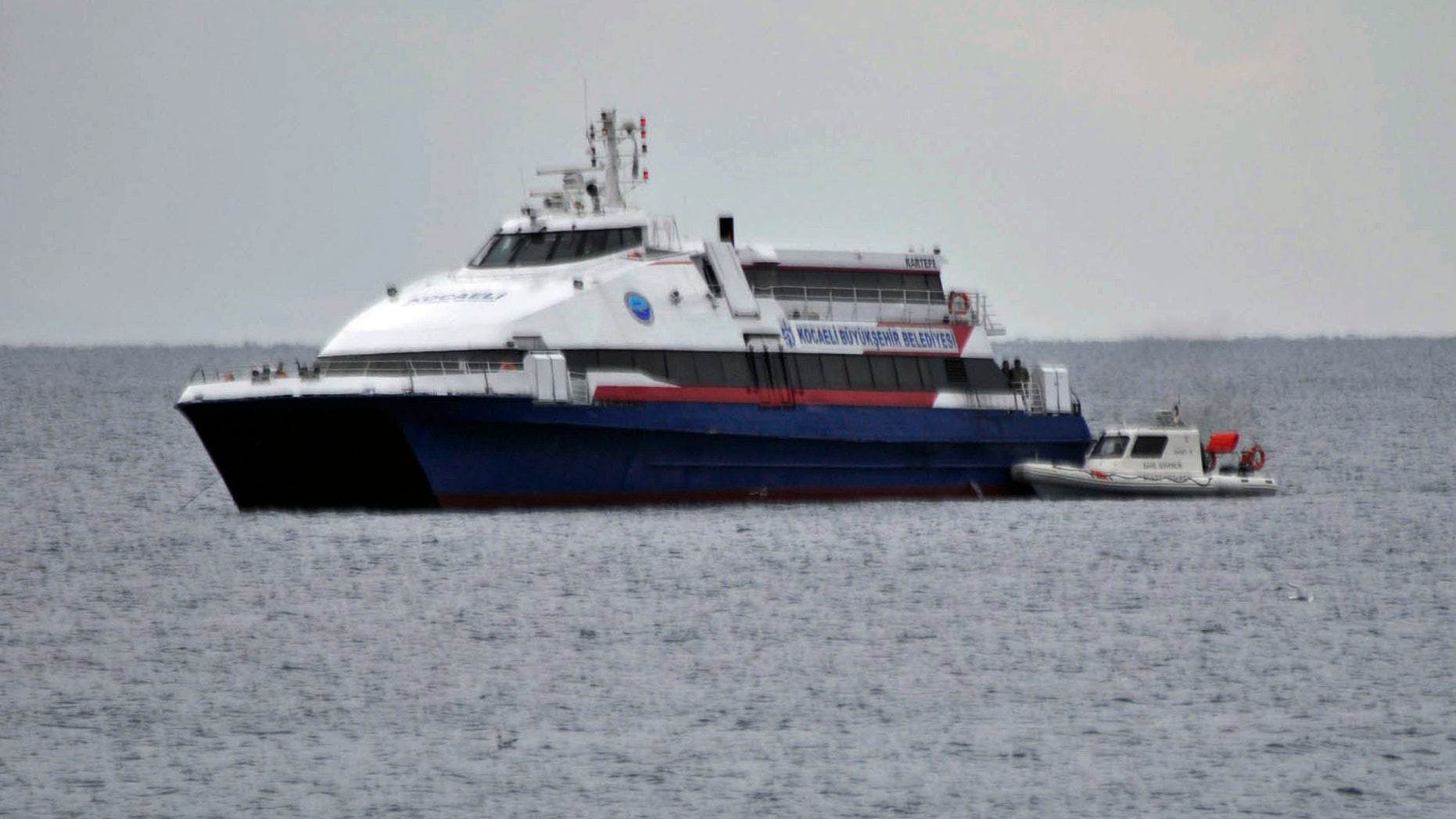 Nov. 12, 2011: The hijacked passenger boat Kartepe is seen after a commando raid off Silivri, west of Istanbul, Turkey.
