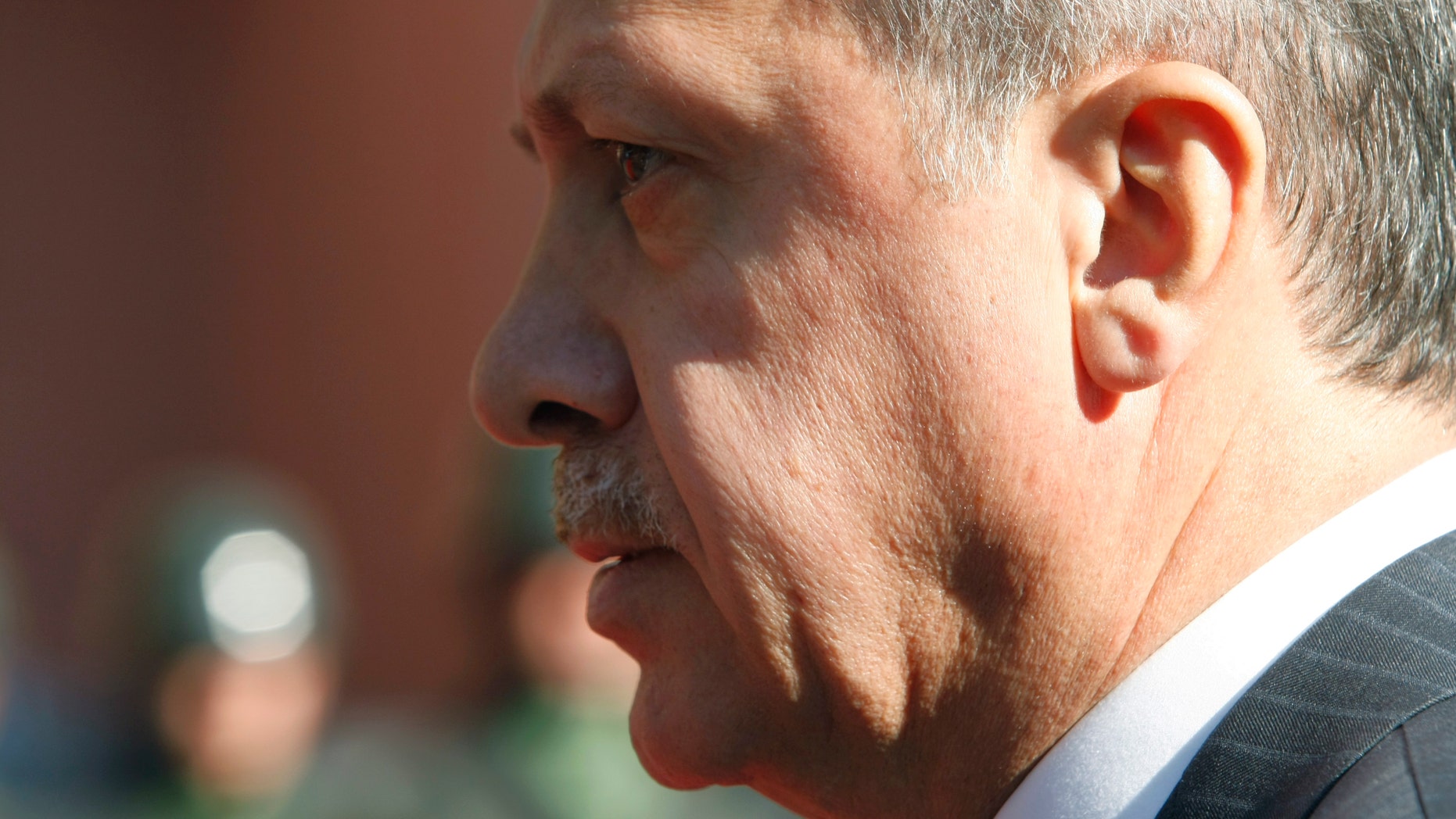 September 8: Turkish Prime Minister Recep Tayyip Erdogan walks before a ceremony outside his office in Ankara, Turkey. Erdogan said on the eve of a visit to Egypt that Israel's raid on a Gaza-bound aid flotilla last year was "cause for war" but that his country had shown "patience" and refrained from taking any action.