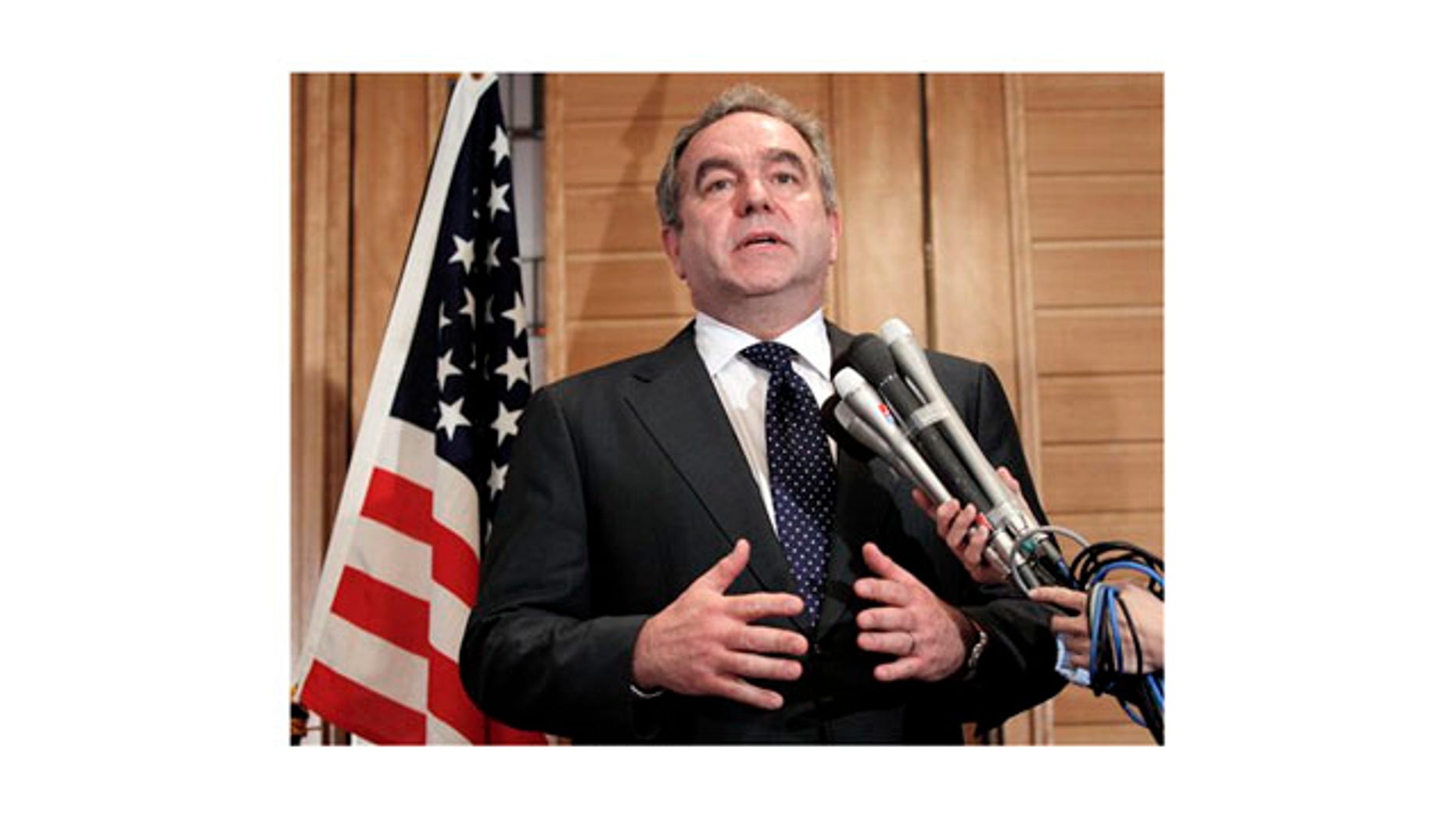 May 22: U.S. Assistant Secretary of State for East Asian and Pacific Affairs Kurt Campbell speaks during a news conference in Tokyo.