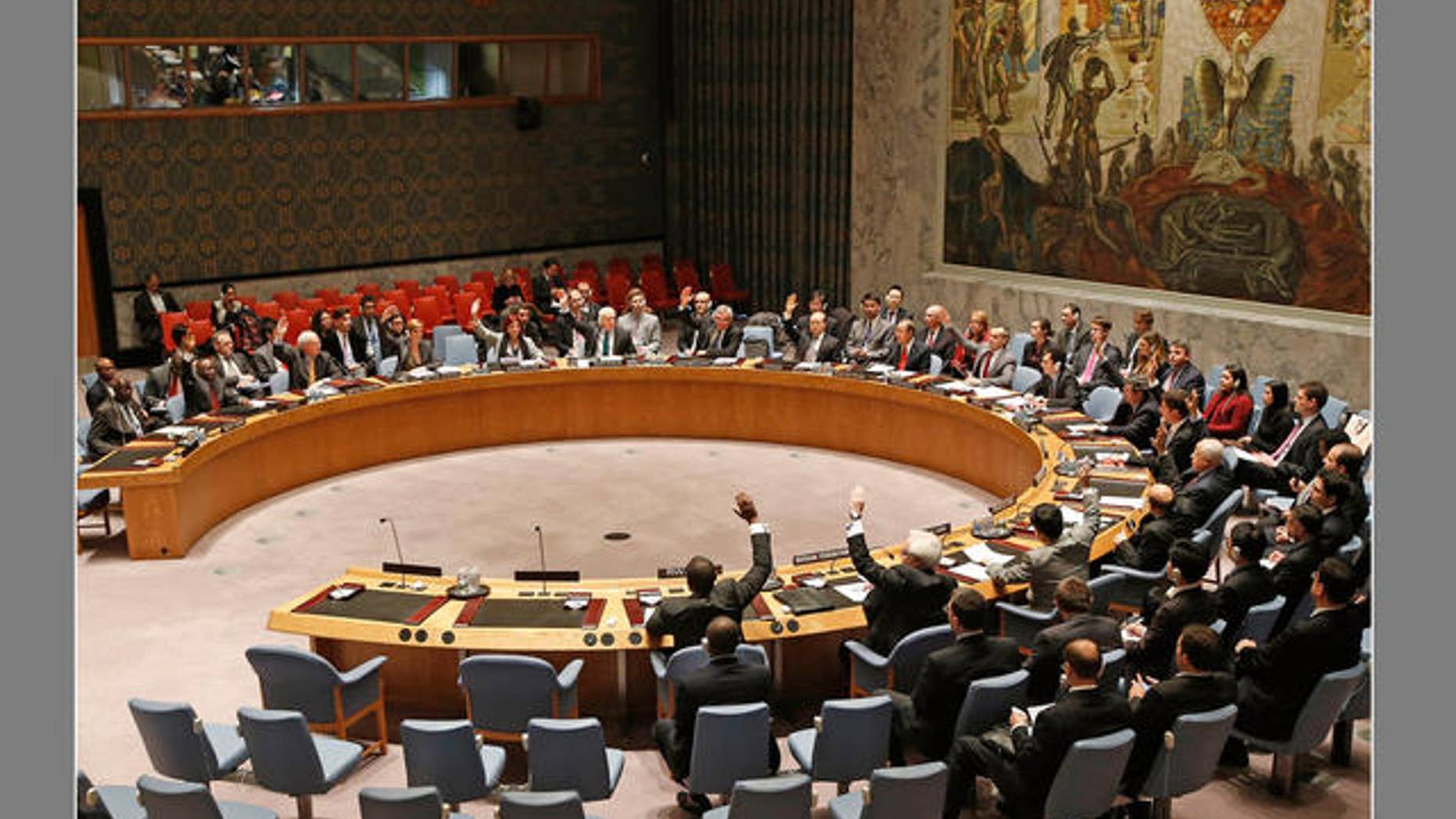 Dec. 24, 2013 - FILE photo of members of the United Nations Security Council at UN headquarters in New York.
