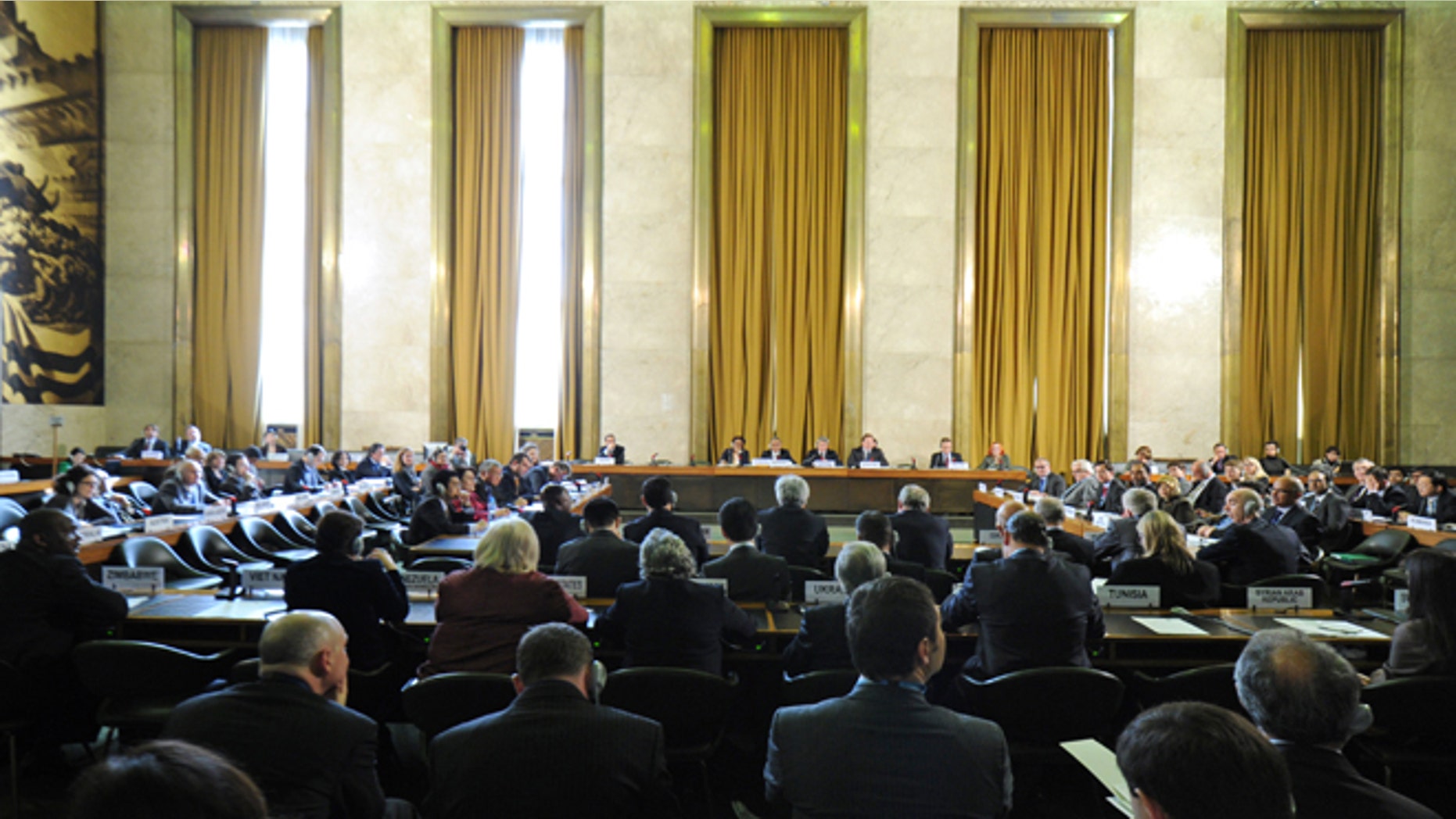 A photo from last year's UN Conference on Disarmament held in Geneva, Switzerland.