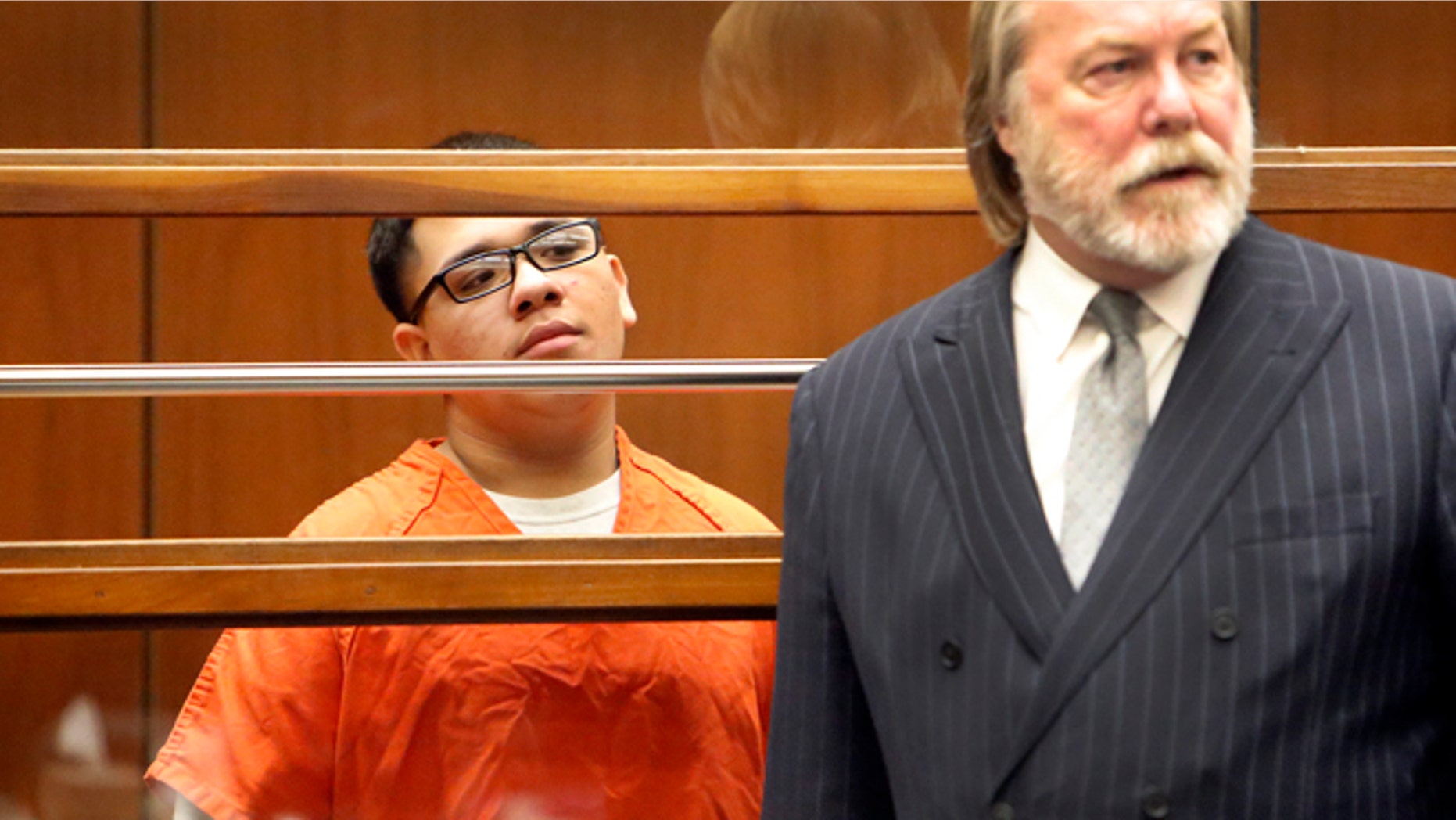 Alberto Ochoa in Los Angeles Superior Court Monday, Jan. 12, 2015 with his attorney.