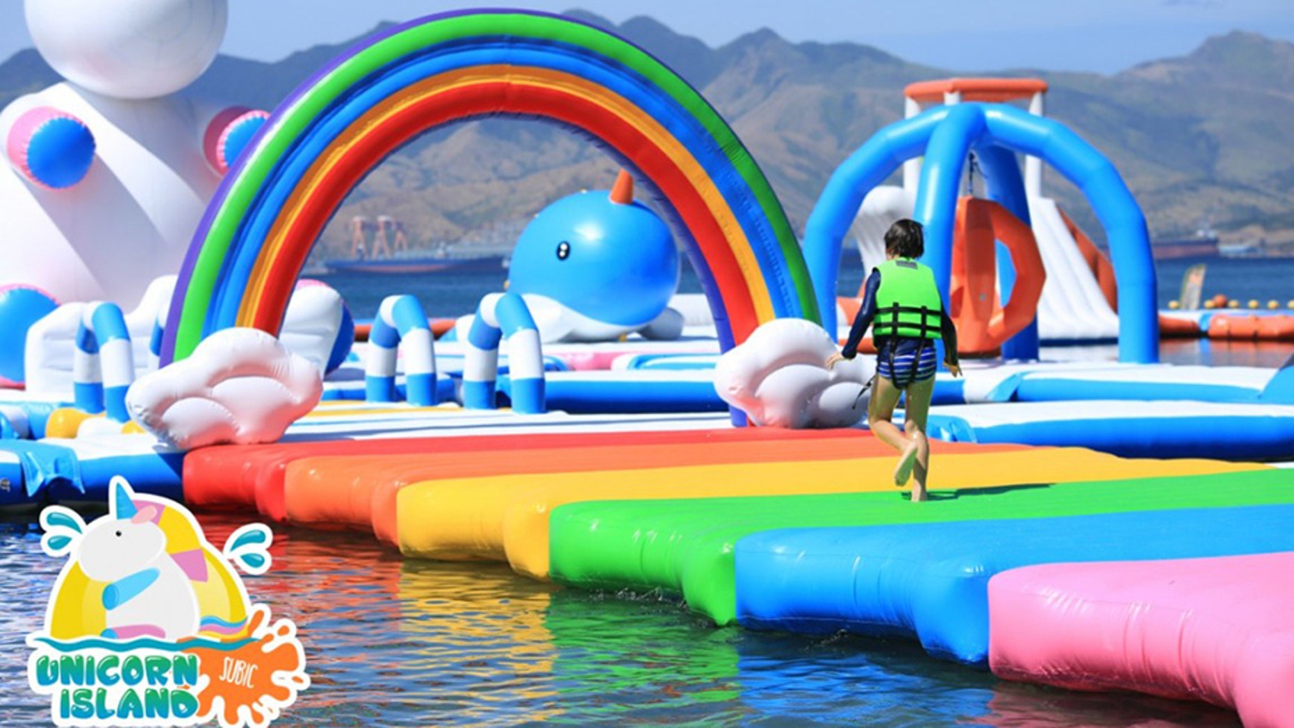 The massive "floating playground" is certainly one of a kind.
